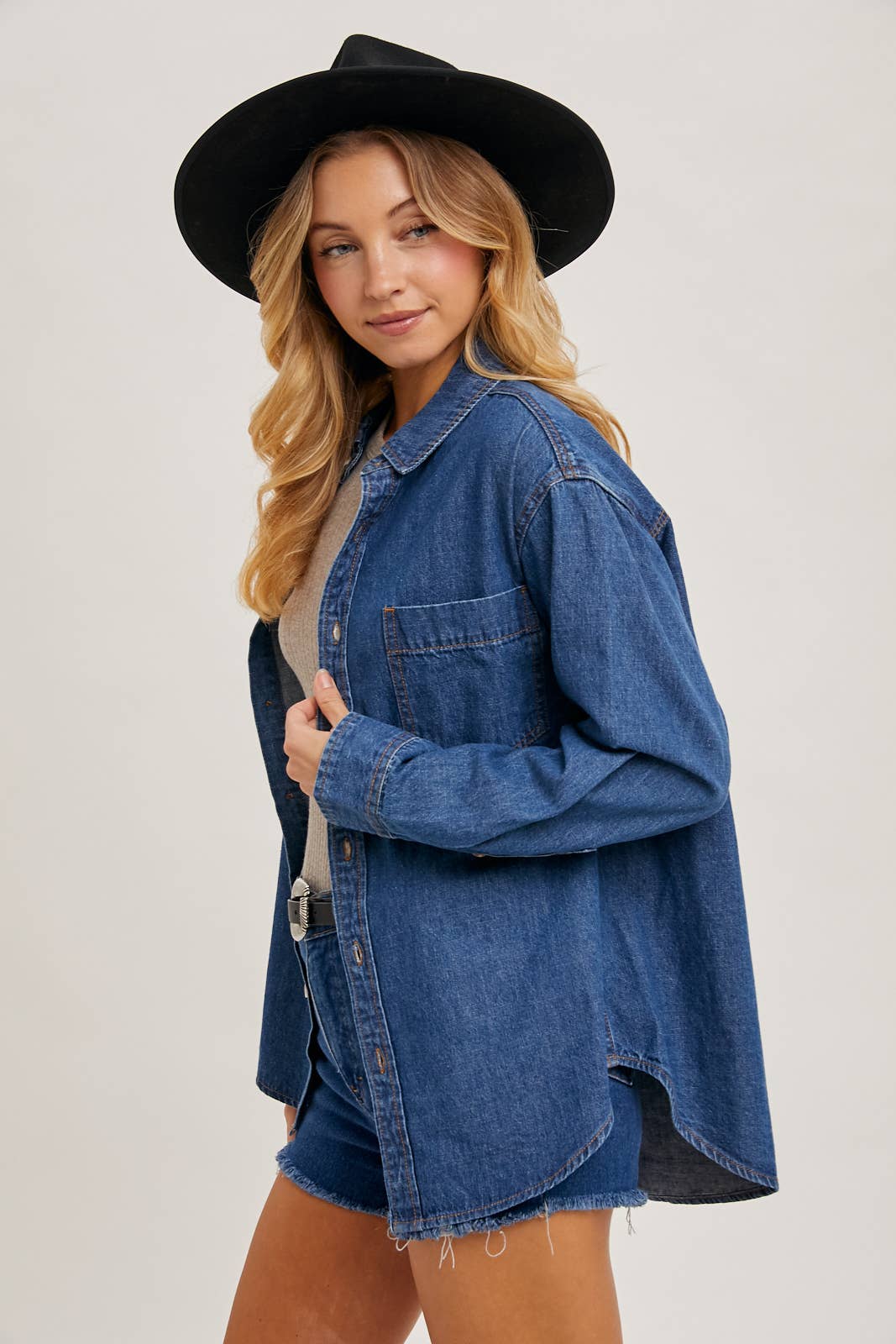 Denim Button Down Shirt