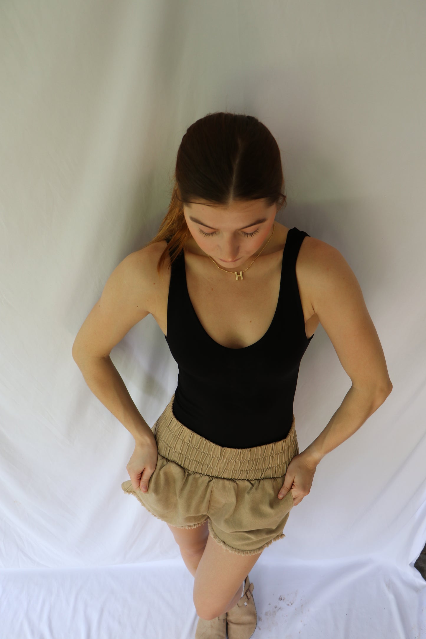 Yours Truly Double Lined Scoop Bodysuit