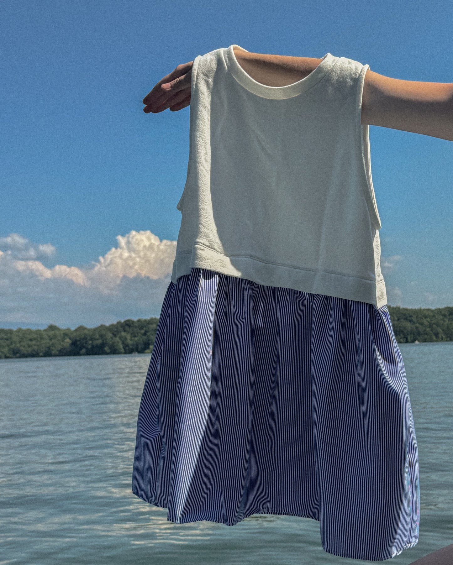 Sally Sweater Top Striped Baby Doll Mini Dress