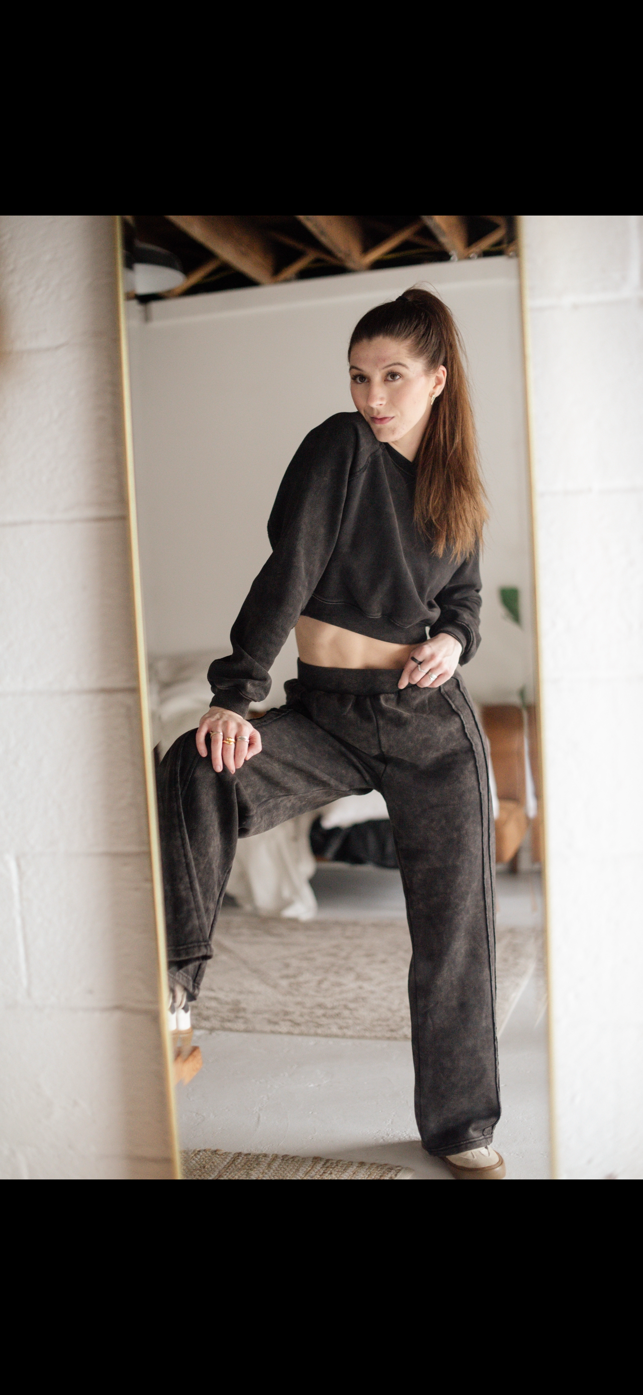 Effortlessly Easy Washed Exposed Seam Sweat Set