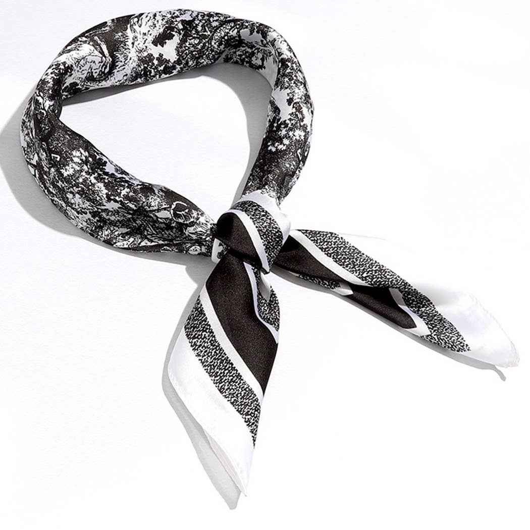 Satin Forest Print Light Weight Soft Scarf