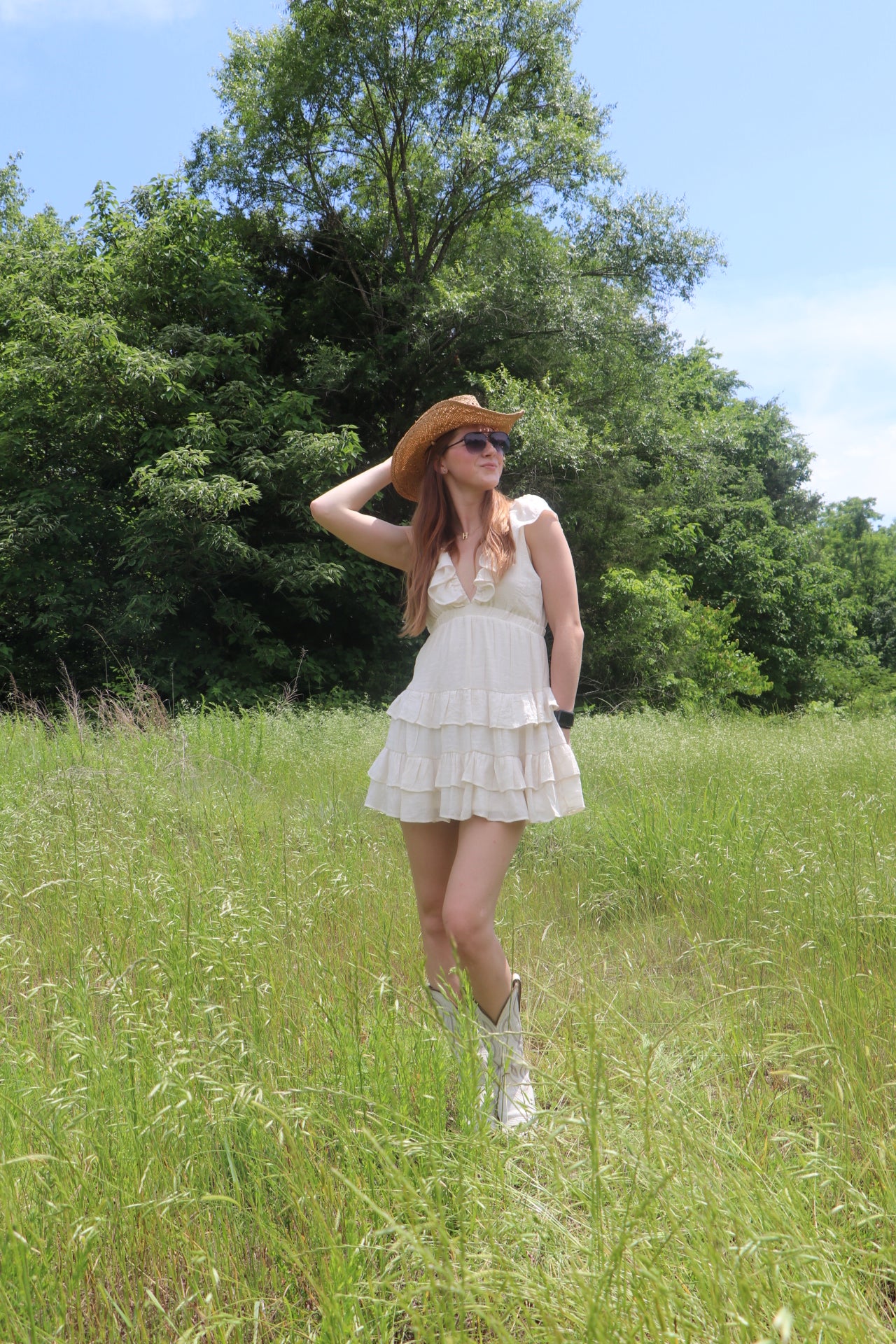 Delilah Open Back Tiered Mini Dress