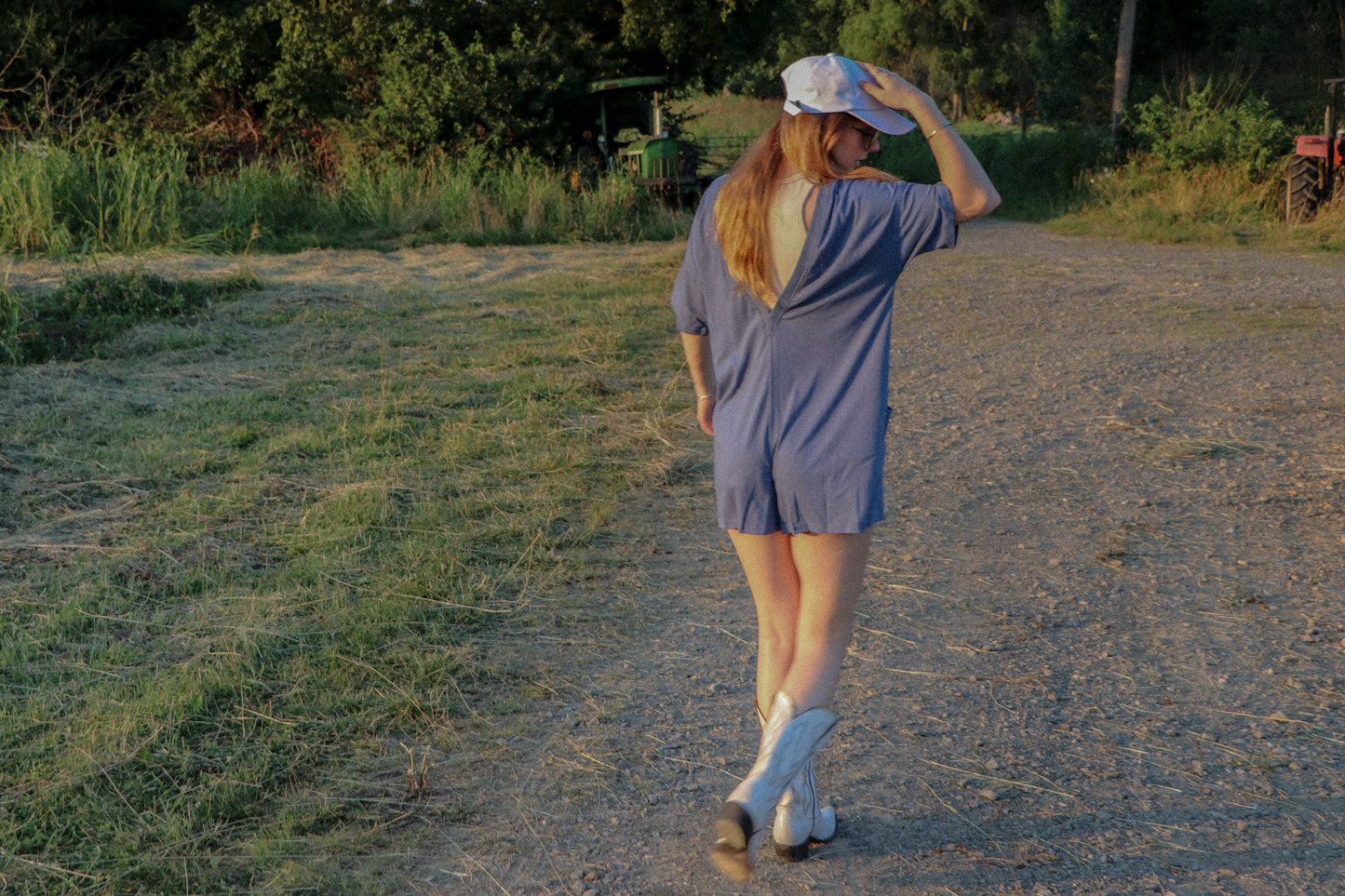 Bailey Backless V-Neck Short Sleeve Pocket Romper