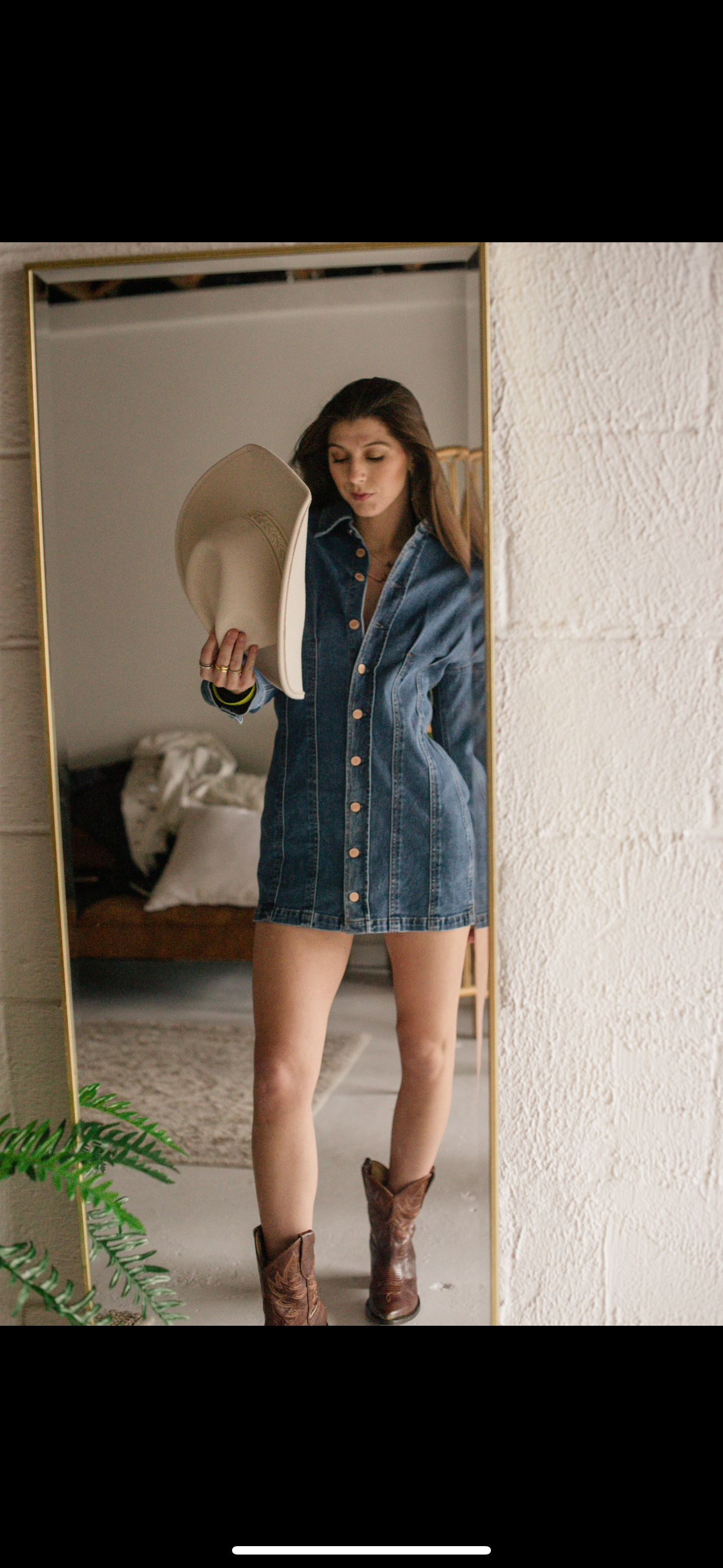 Dolly Denim Button Up Mini Dress
