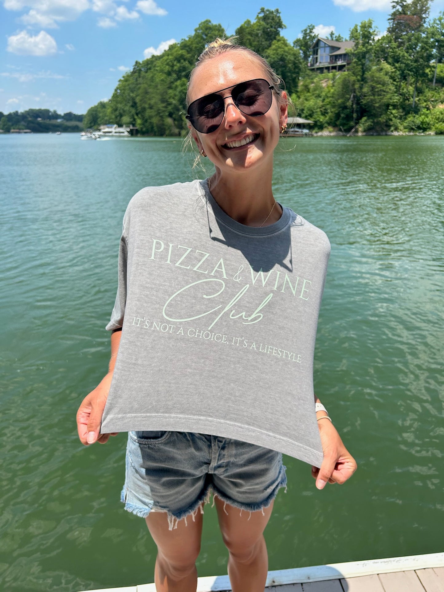 Oversized Organic Cotton Drop Shoulder Boxy Crop Graphic Tee