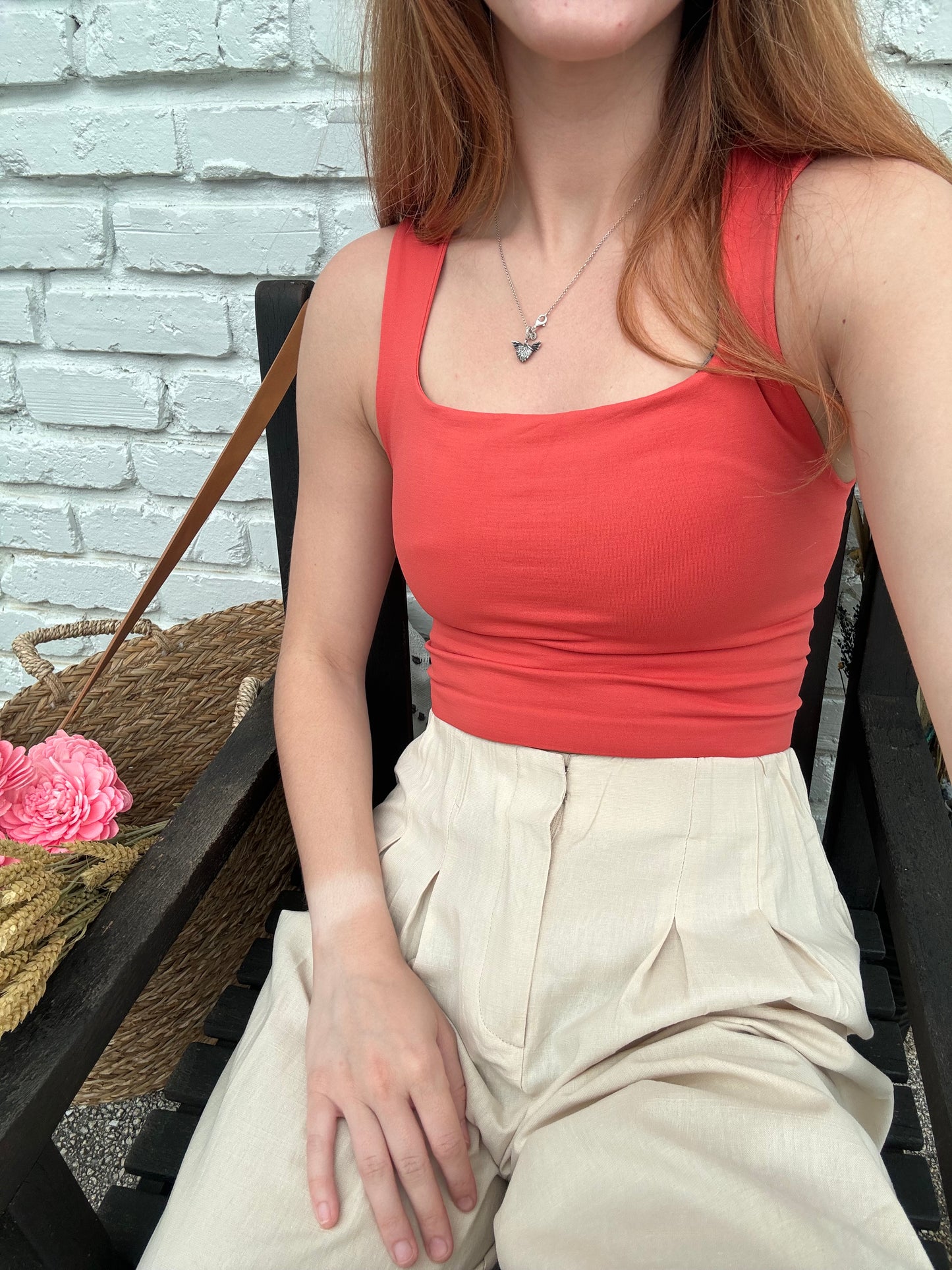 Coleen Clean Line Square Neck Top