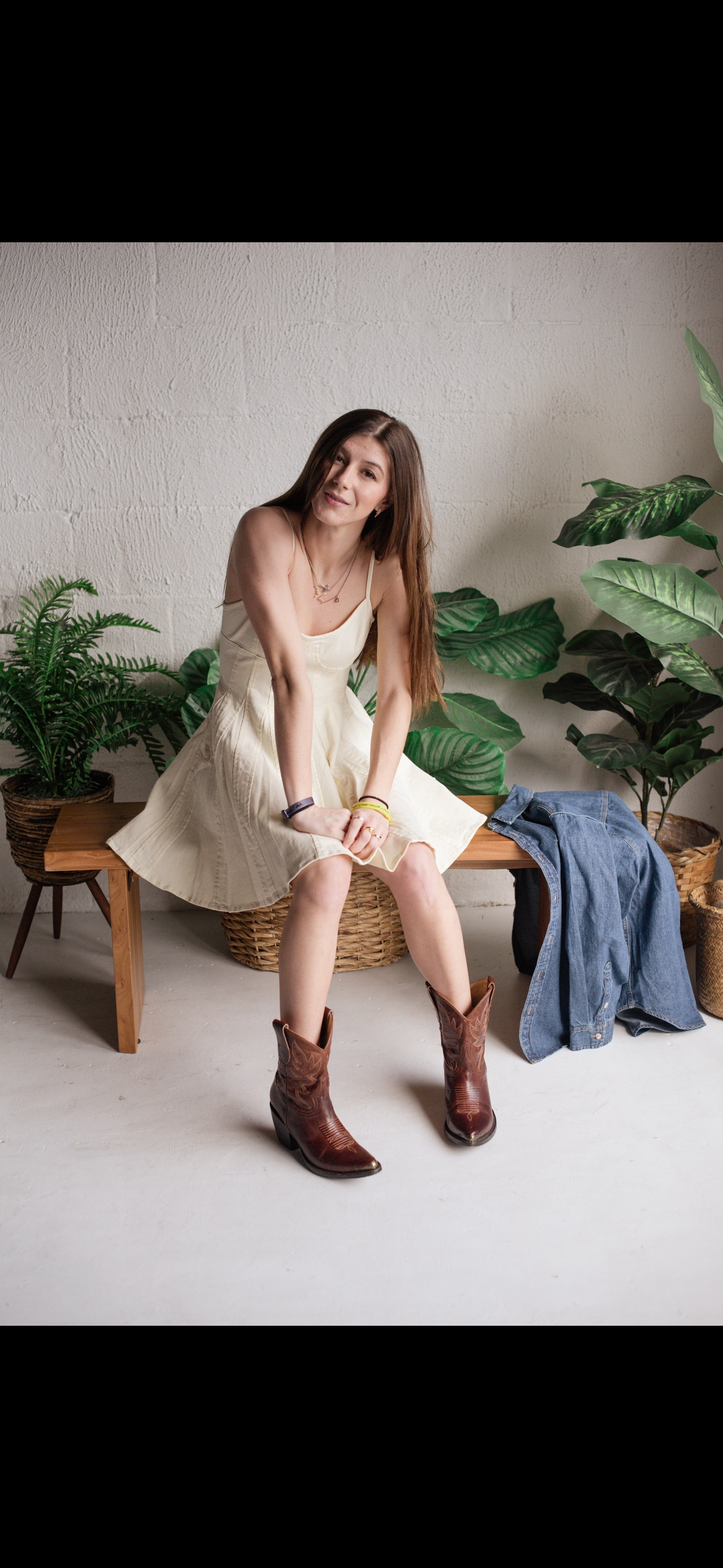 Sun Kissed Country Denim Fit And Flare Mini Dress