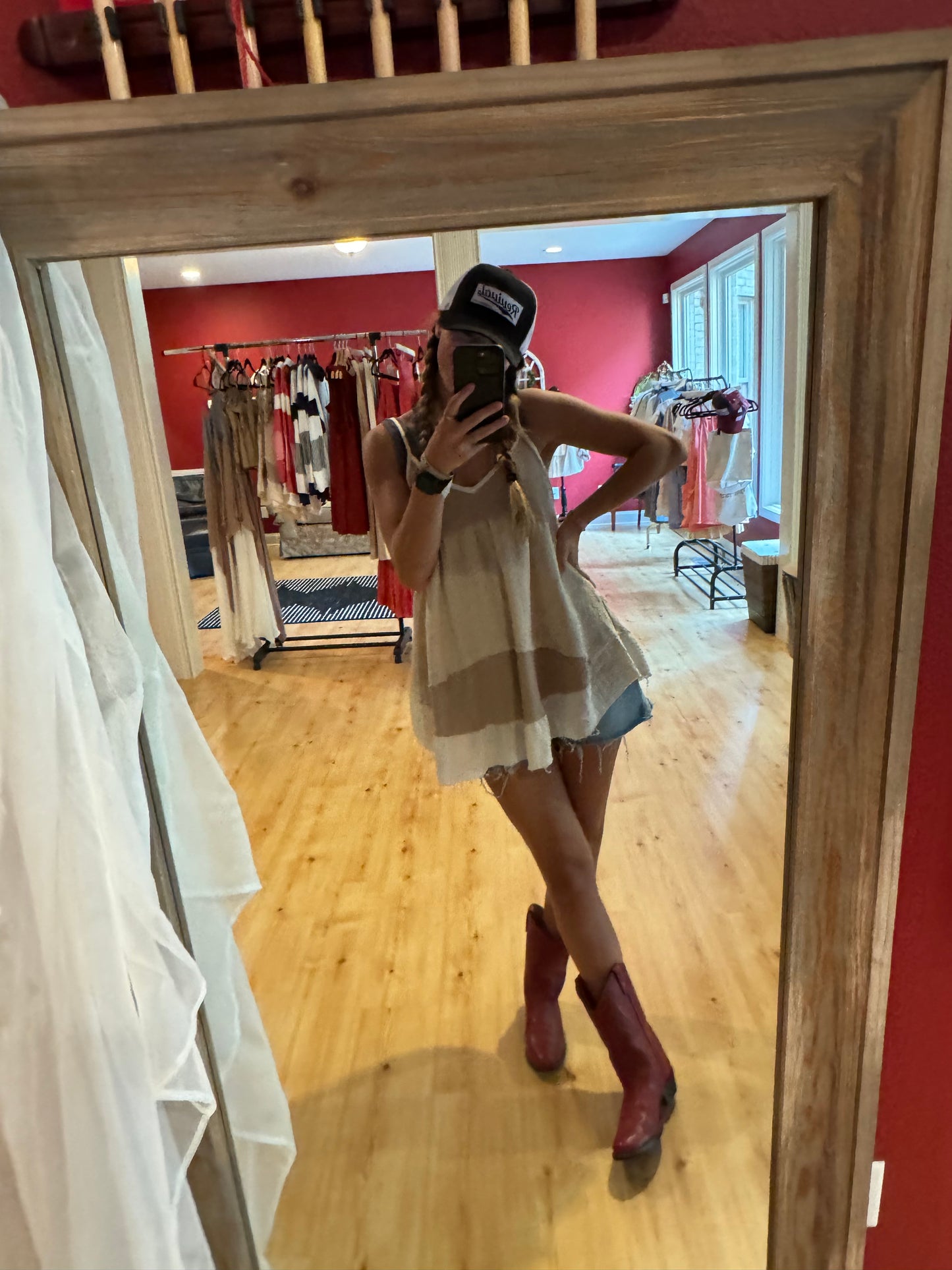 Patchwork Knit Wear Any Way Mini Dress