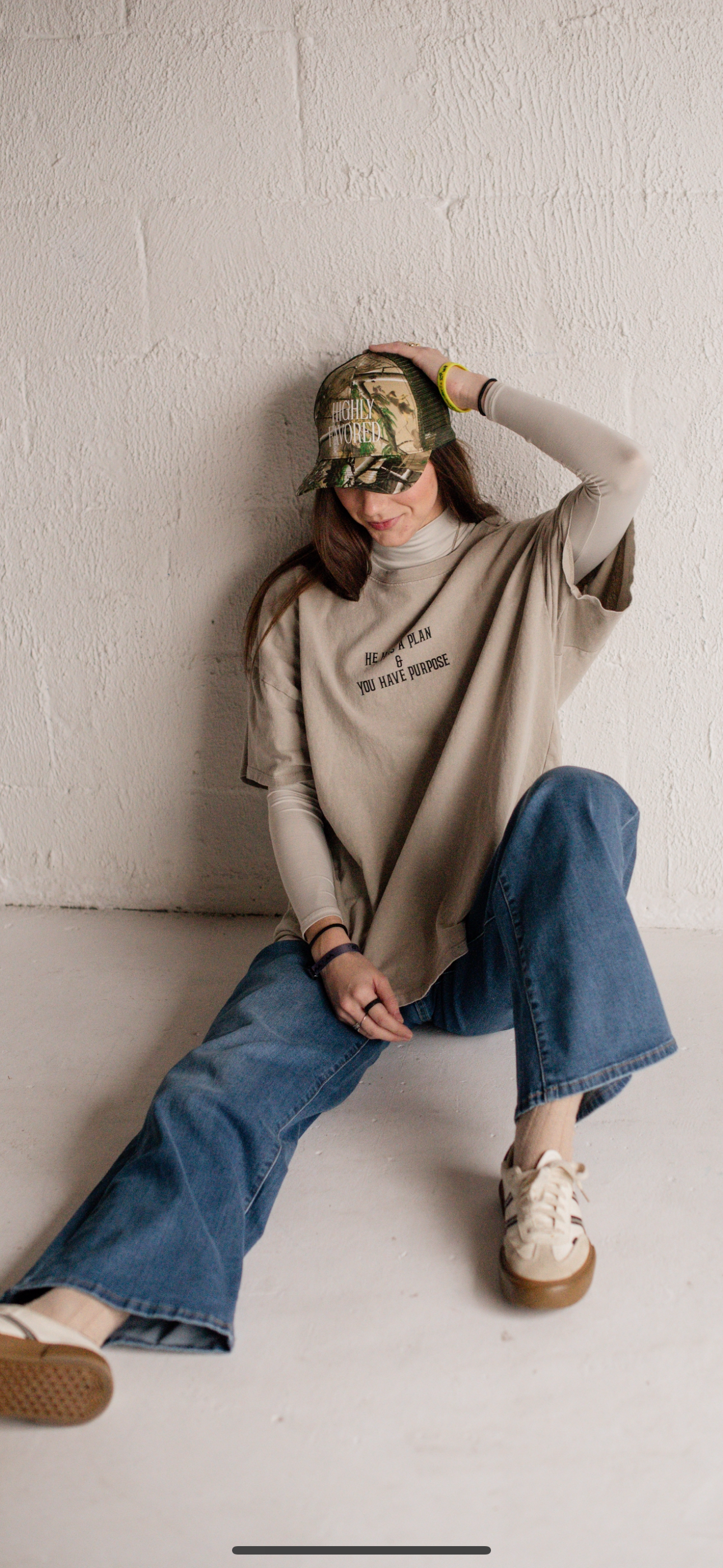 Highly Favored Camo Unisex Camo Adjustable Hat