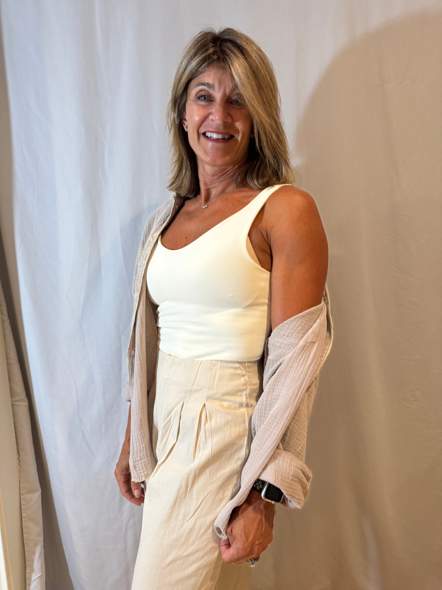 Yours Truly Double Lined Scoop Bodysuit