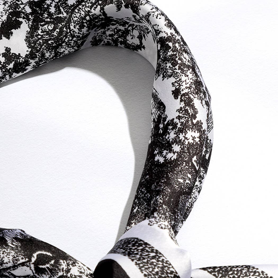 Satin Forest Print Light Weight Soft Scarf