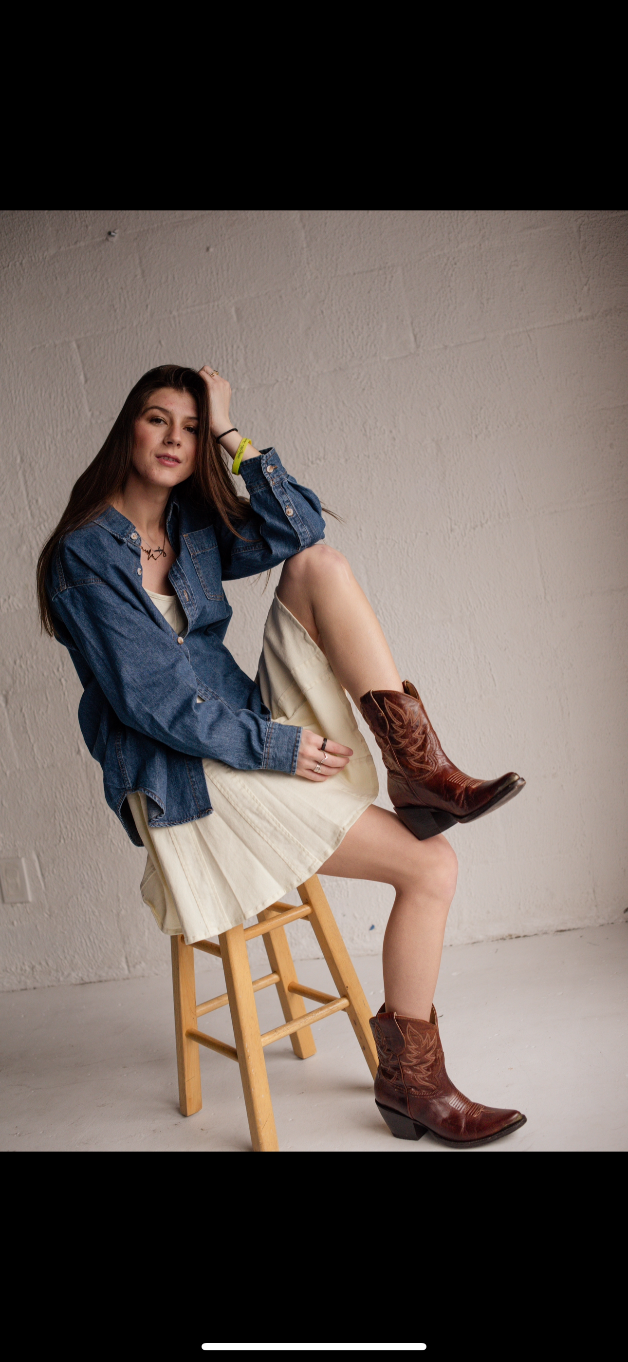 Sun Kissed Country Denim Fit And Flare Mini Dress