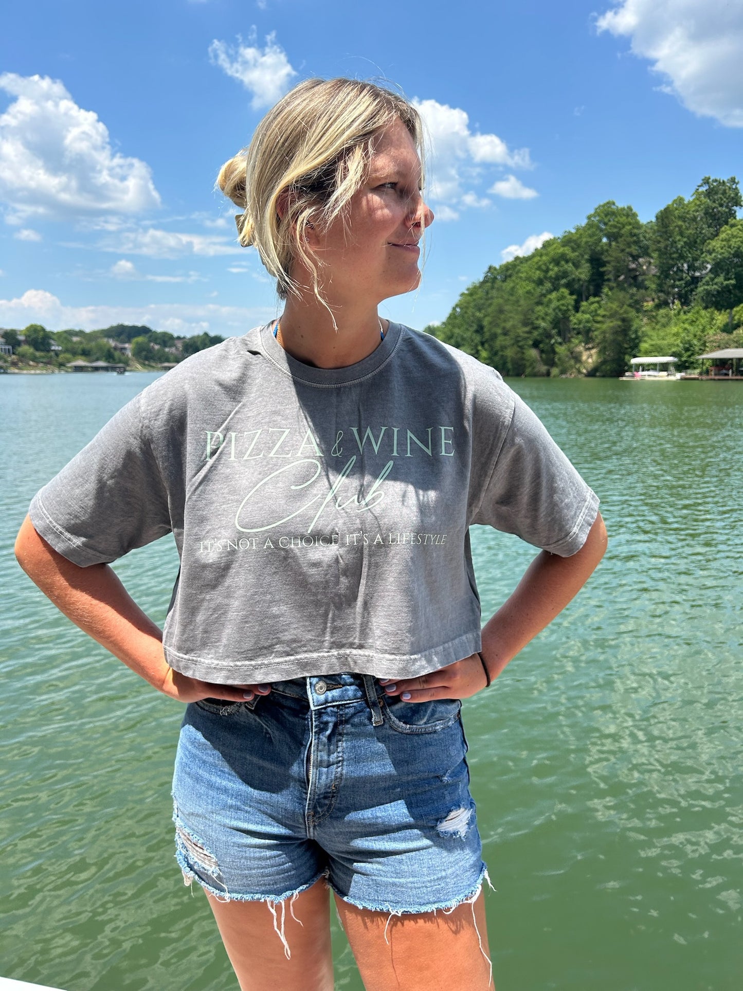 Oversized Organic Cotton Drop Shoulder Boxy Crop Graphic Tee