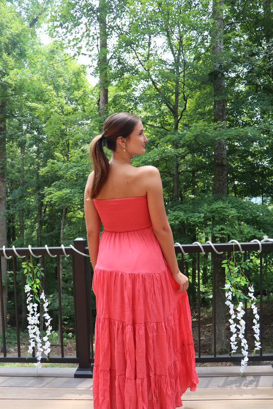 Smocked Strapless Molly Tube Top Maxi Dress