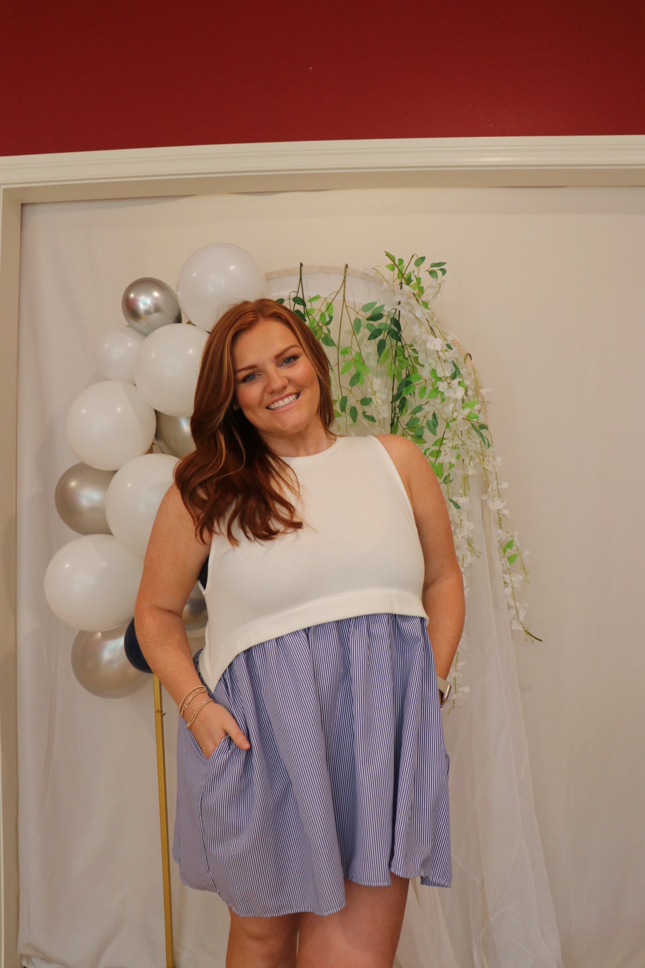 Sally Sweater Top Striped Baby Doll Mini Dress