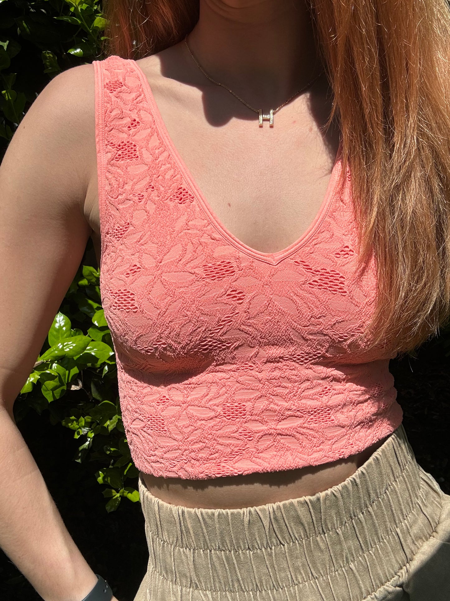 Lucy Lace V-Neck Tank Top