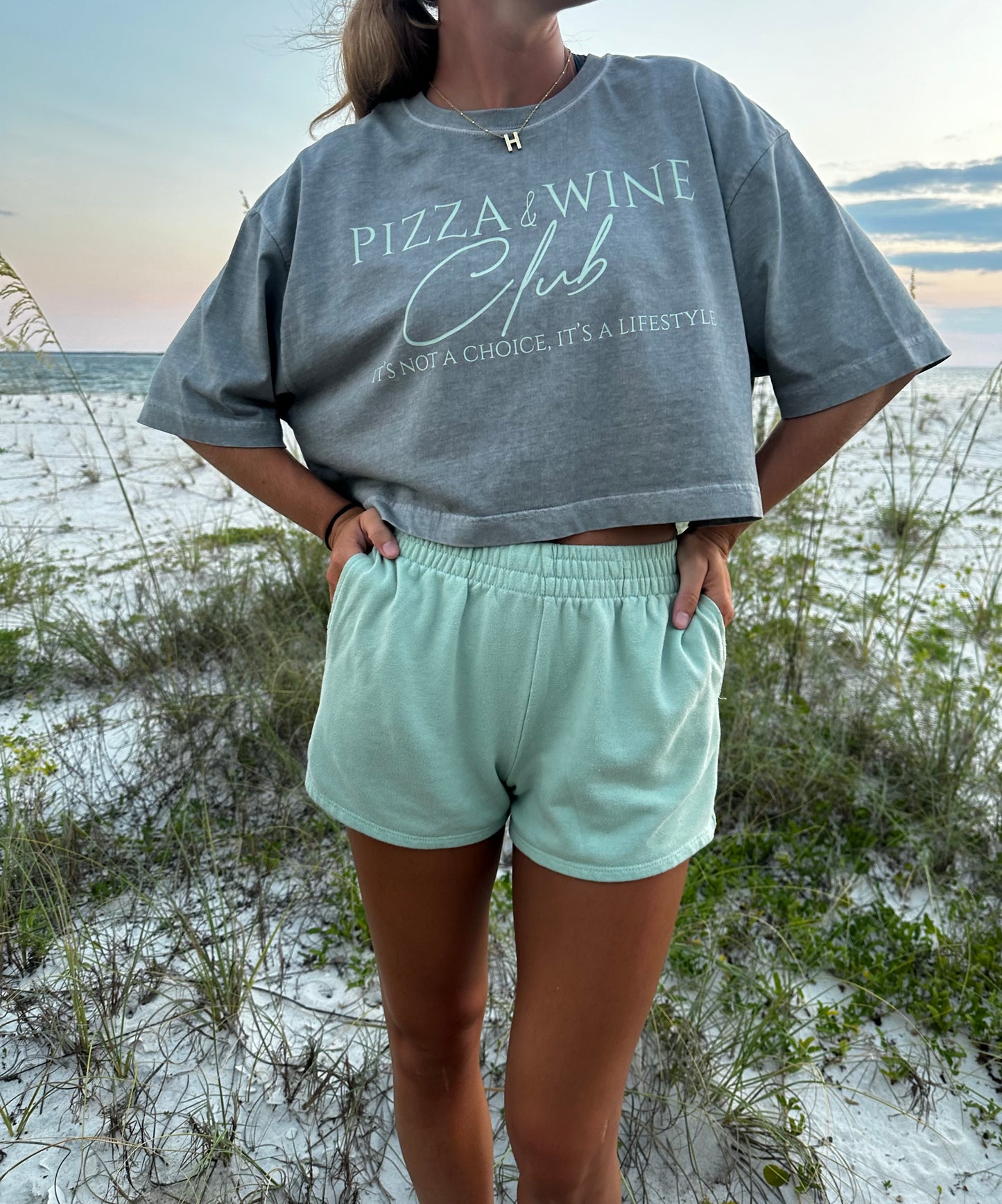 Oversized Organic Cotton Drop Shoulder Boxy Crop Graphic Tee