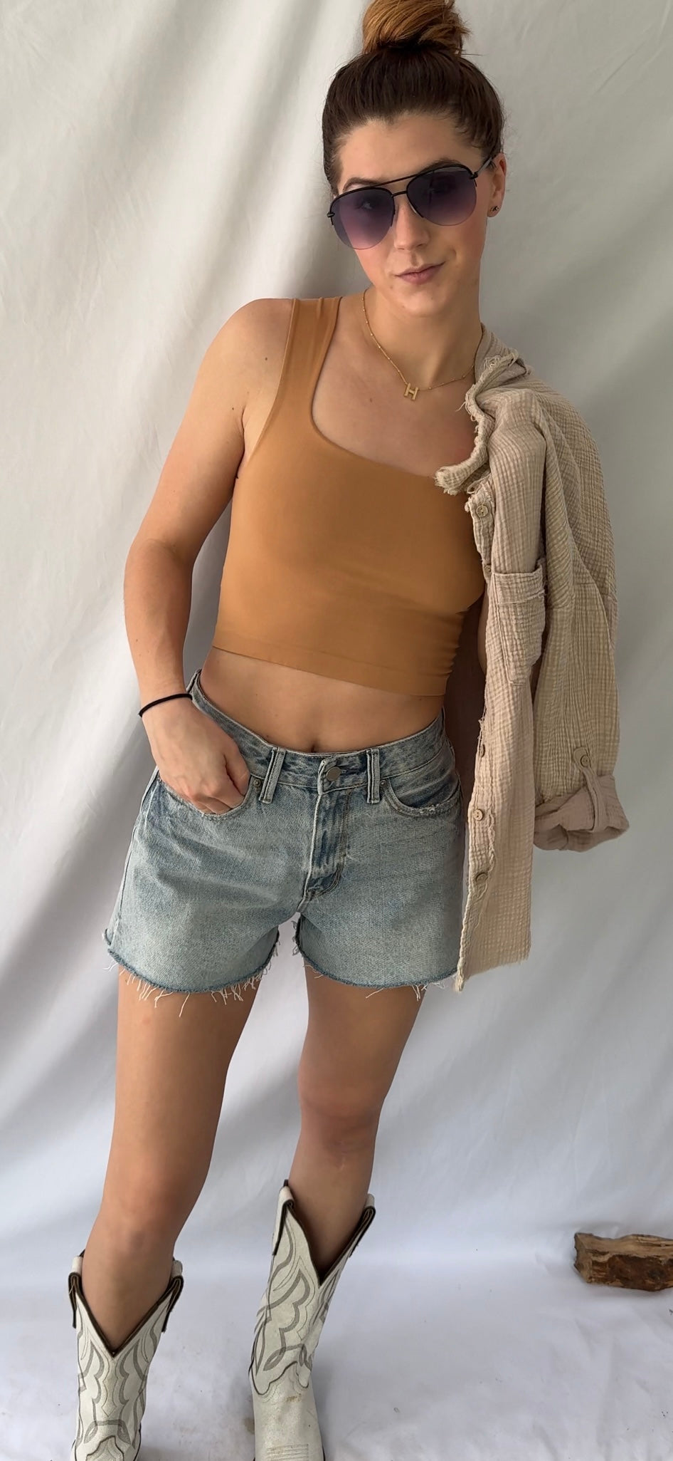 Coleen Clean Line Square Neck Top