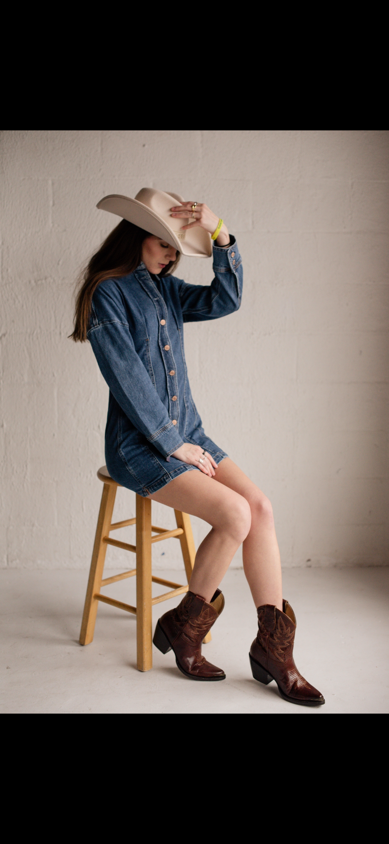 Dolly Denim Button Up Mini Dress