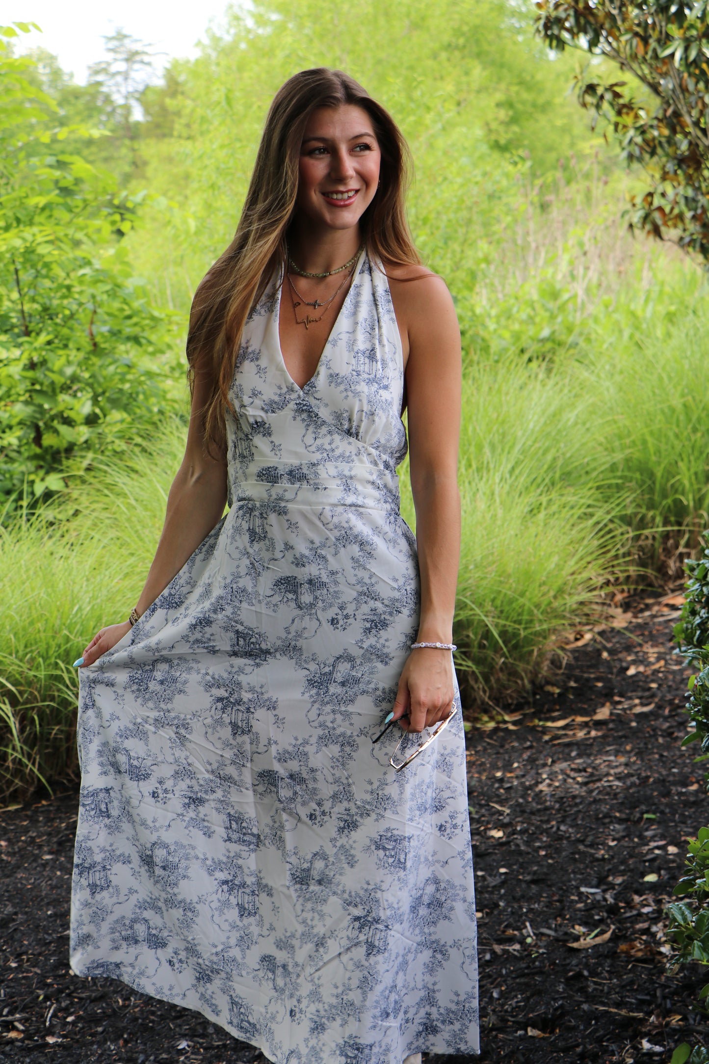 The Carolina Halter Midi Dress