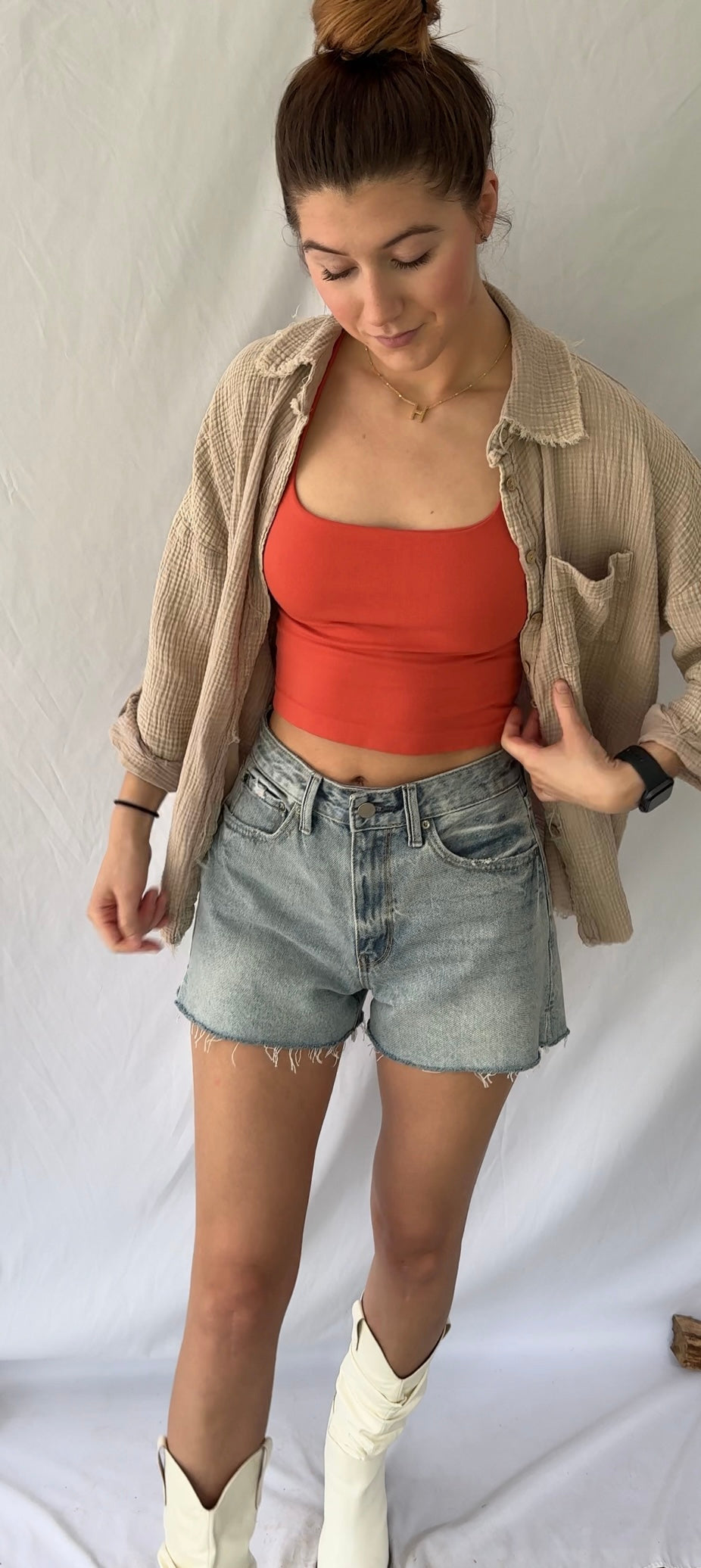 Coleen Clean Line Square Neck Top