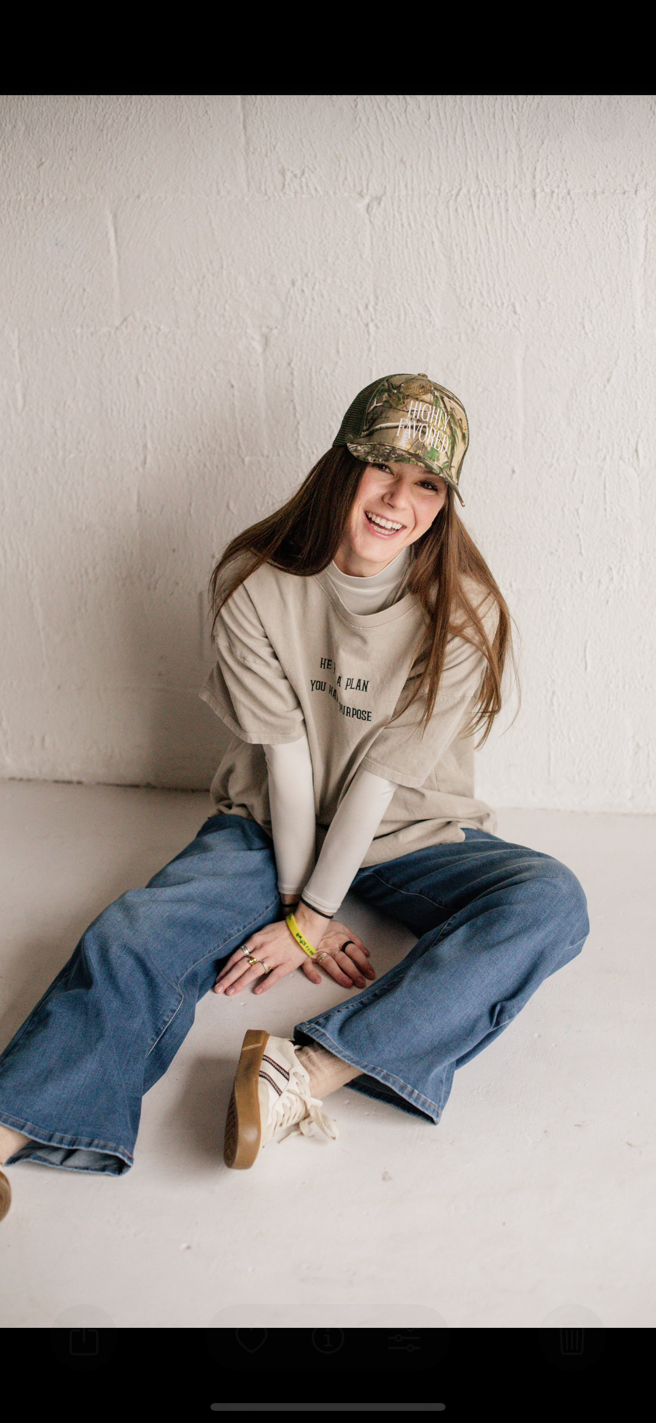 Highly Favored Camo Unisex Camo Adjustable Hat