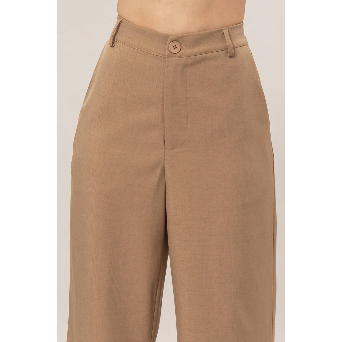 High Waist Straight Leg Trouser Pants