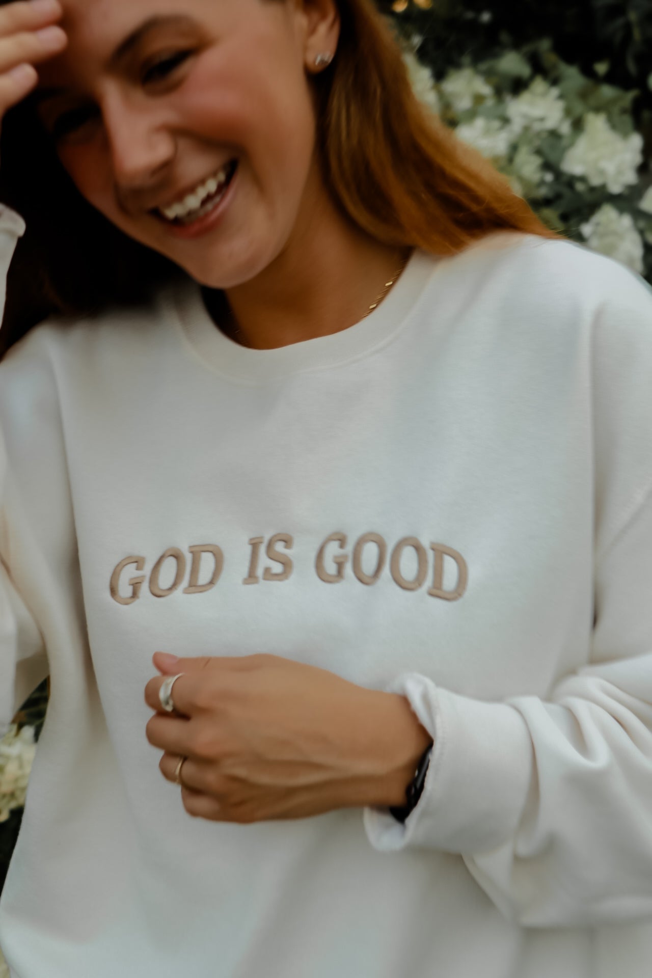 Embroidered GOD IS GOOD Sweatshirt