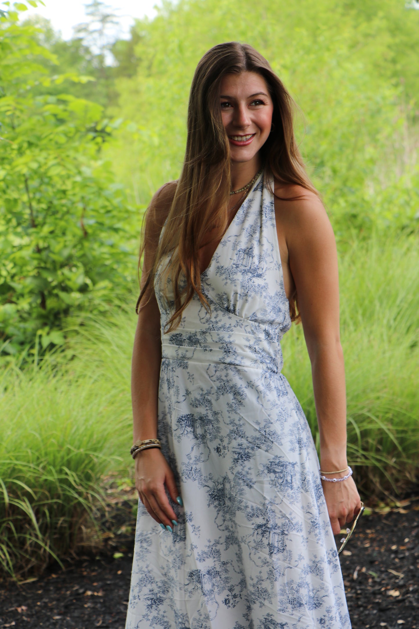 The Carolina Halter Midi Dress