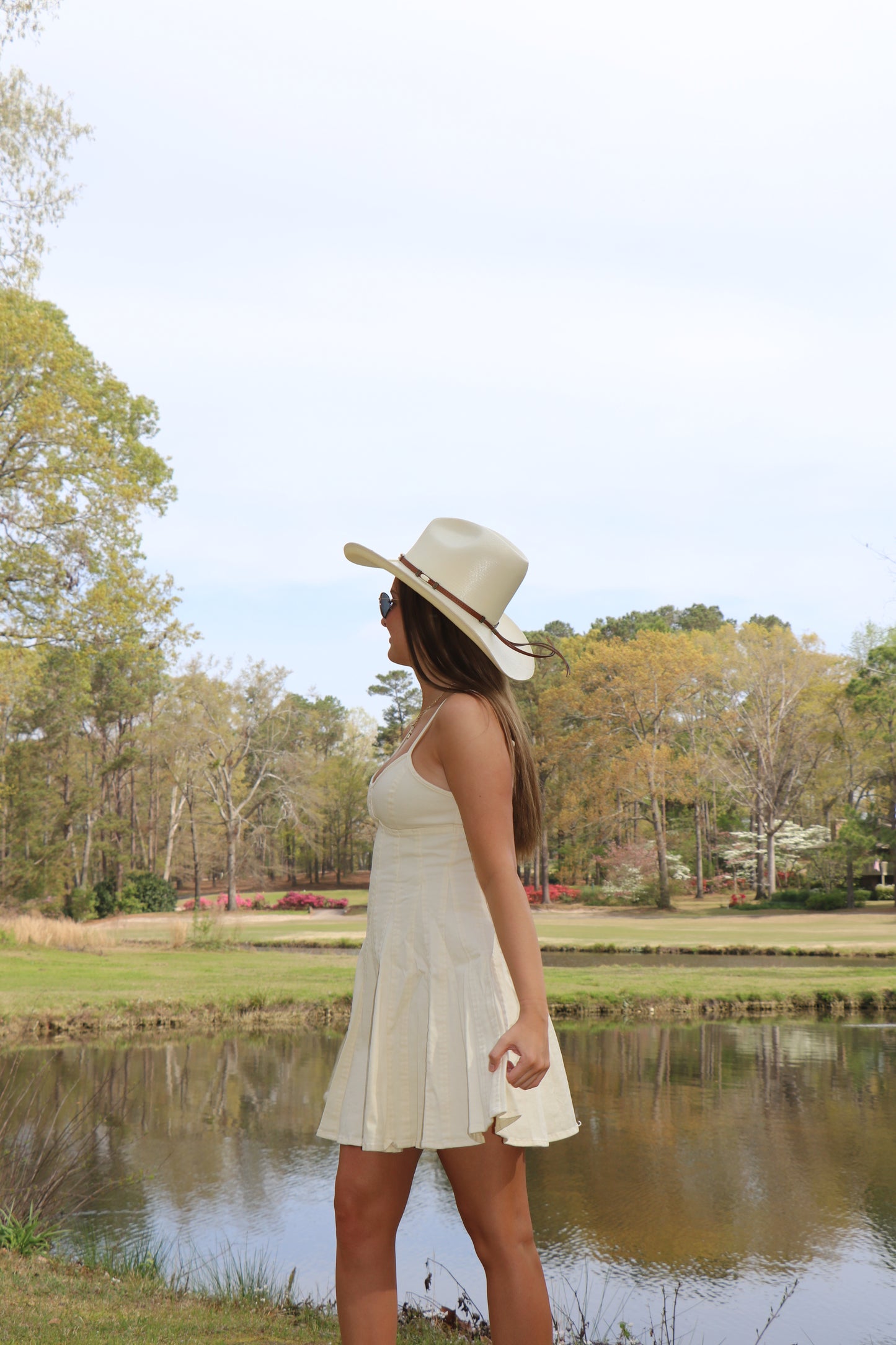 Sun Kissed Country Denim Fit And Flare Mini Dress