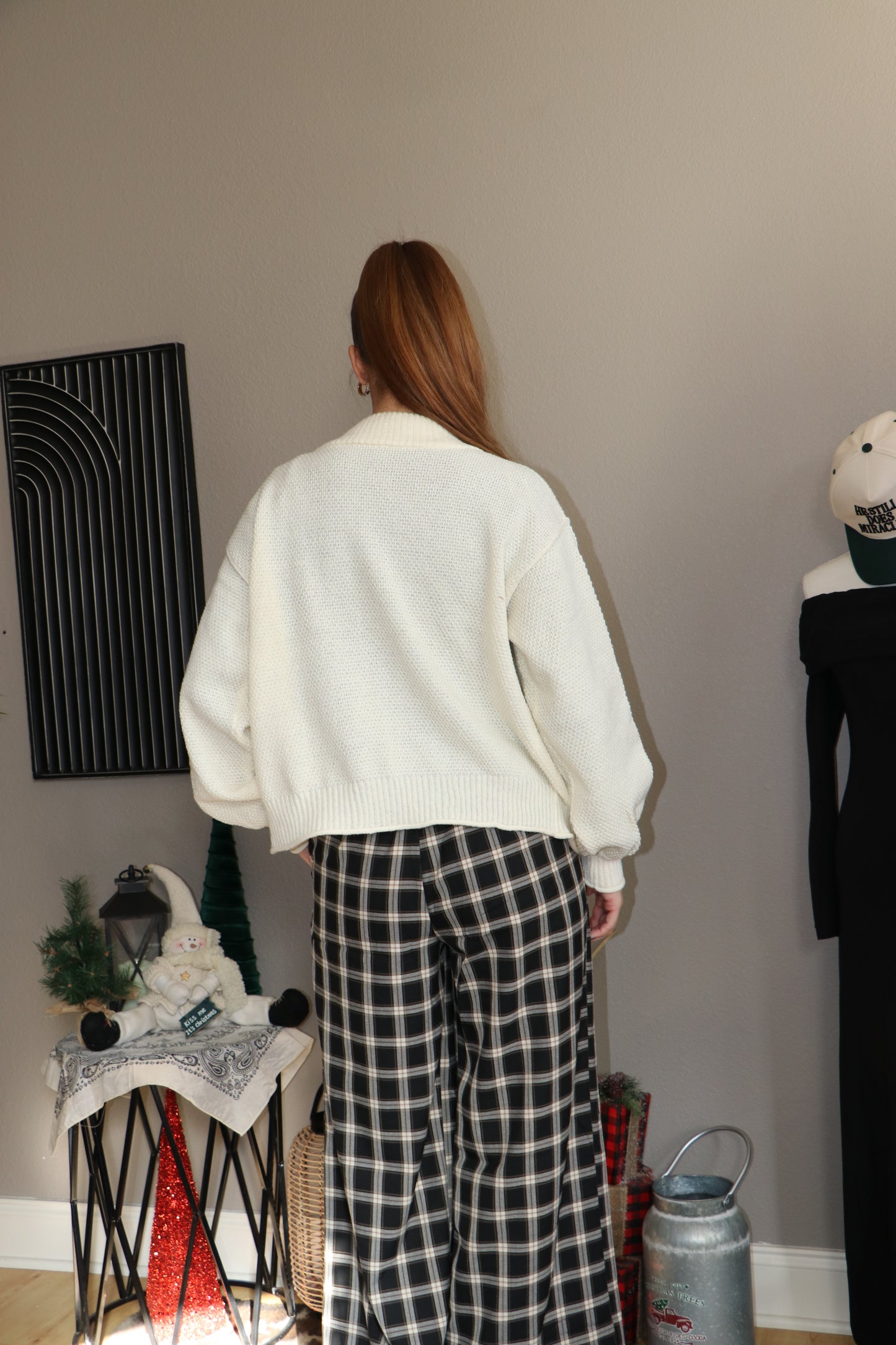 Oversized Textued Knit Cardigan Sweater