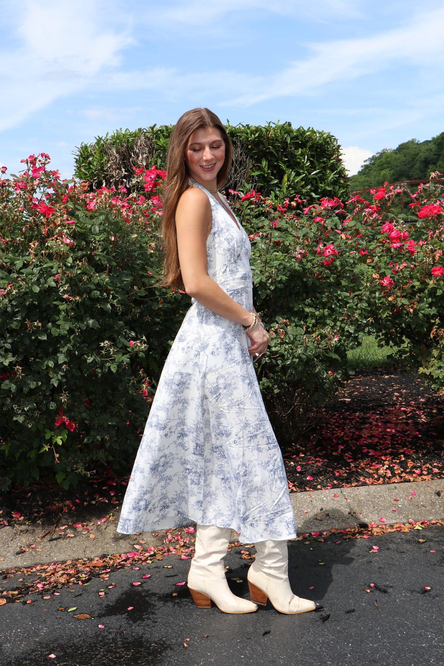 The Carolina Halter Midi Dress