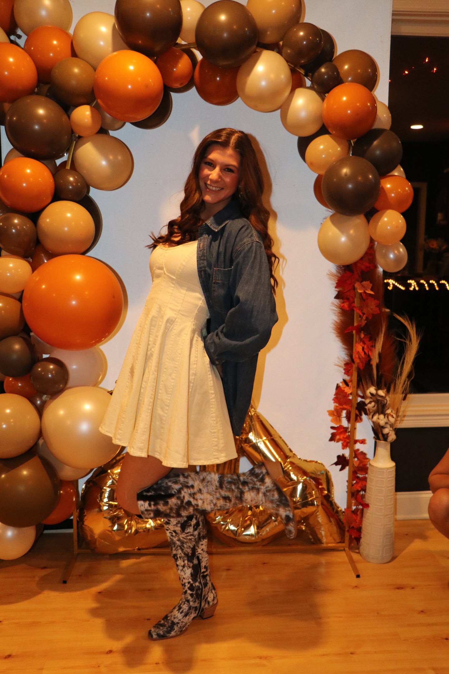 Sun Kissed Country Denim Fit And Flare Mini Dress