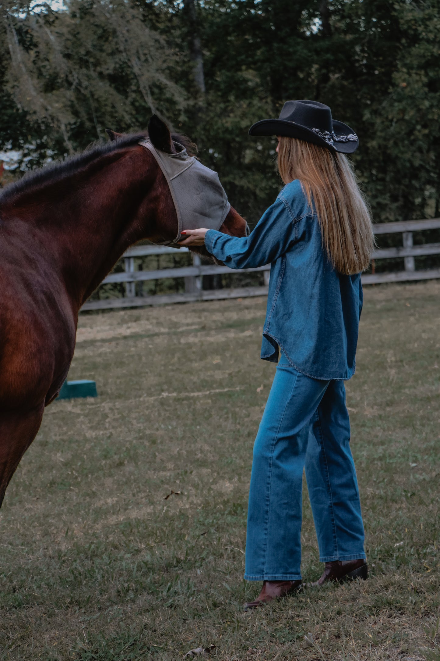 Medium Wash High Rise Patched Pocket Wide Leg Jeans