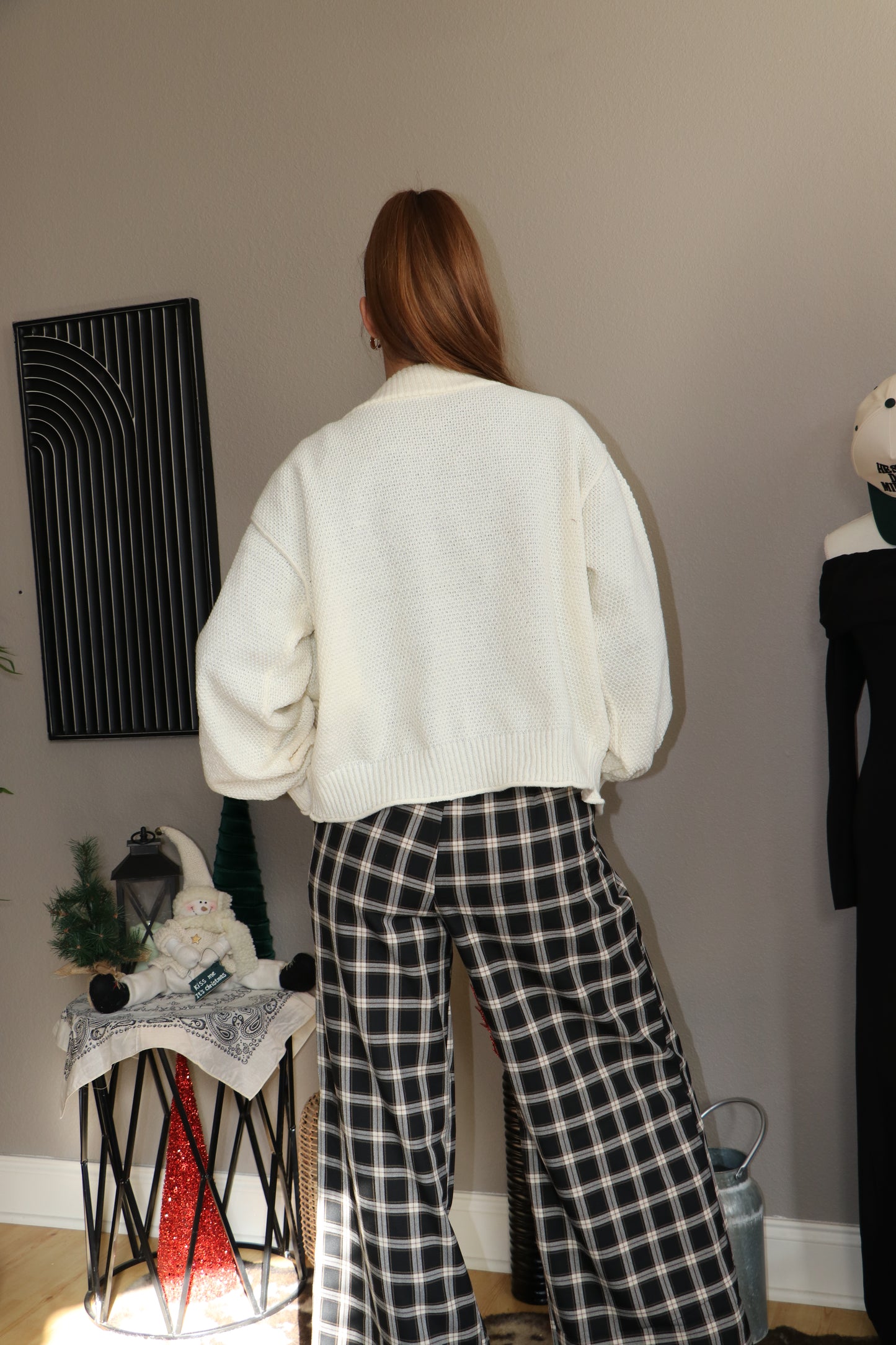 Oversized Textued Knit Cardigan Sweater