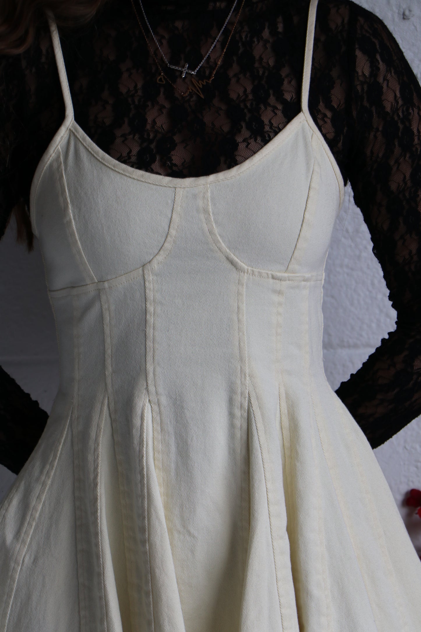 High Neck Fitted Sheer Mesh Lace Knit Top
