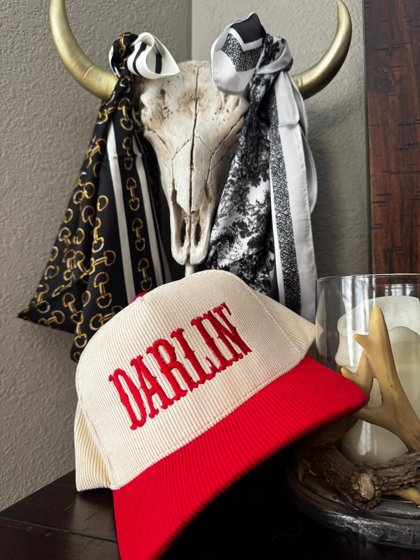 DARLIN' Corduroy Trucker Baseball Cap