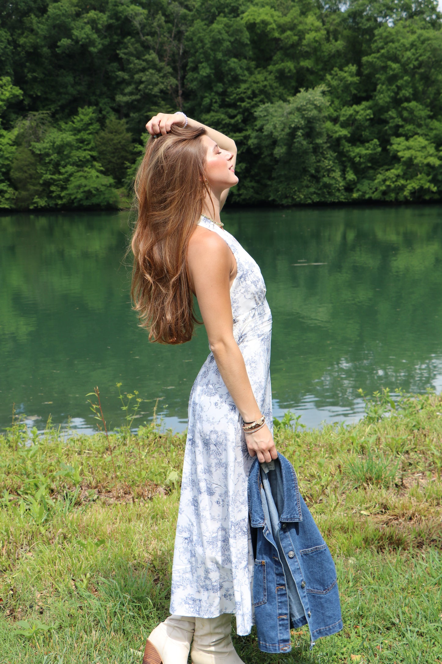 The Carolina Halter Midi Dress