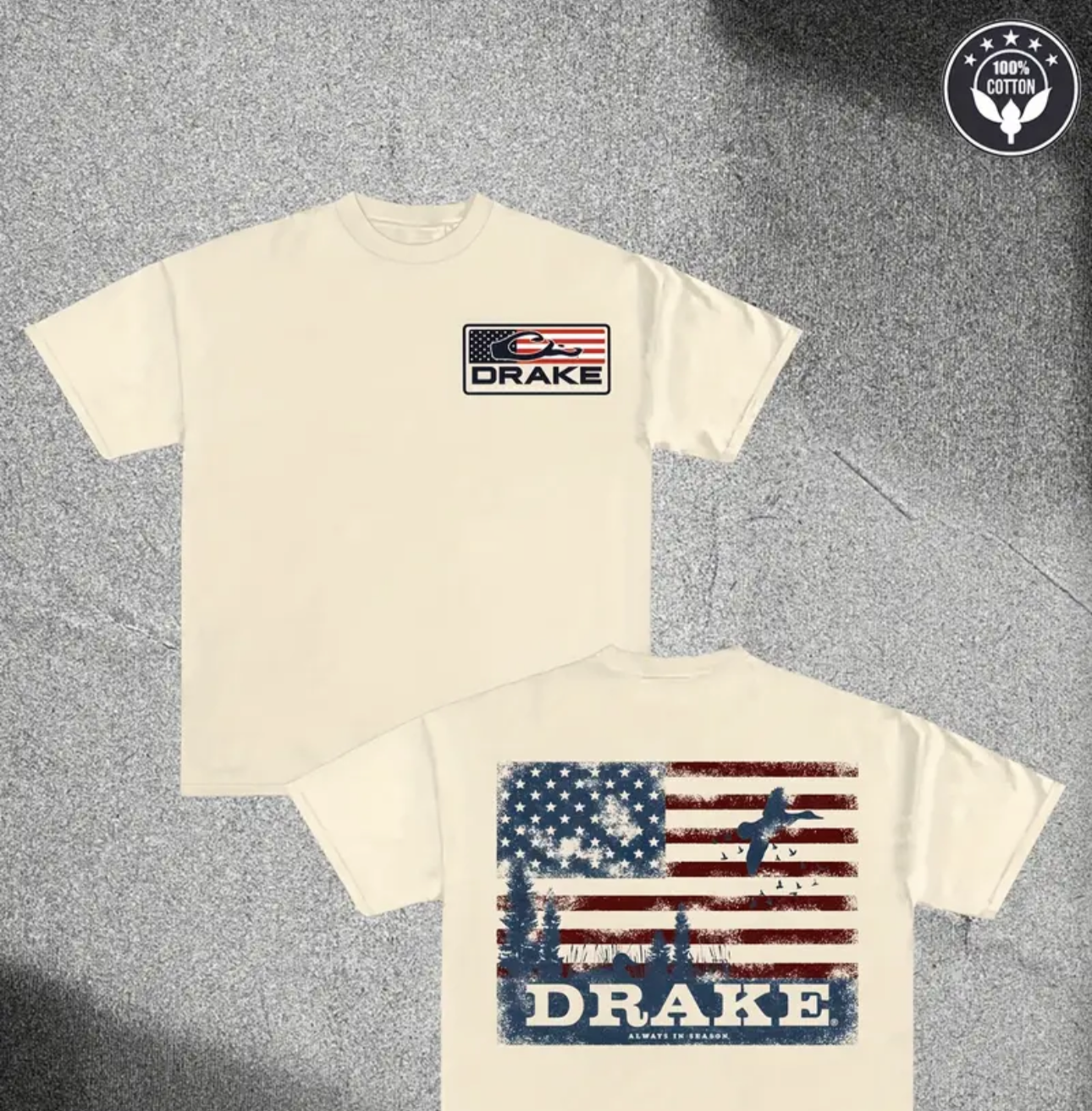American Flag Duck Drake Graphic Tee