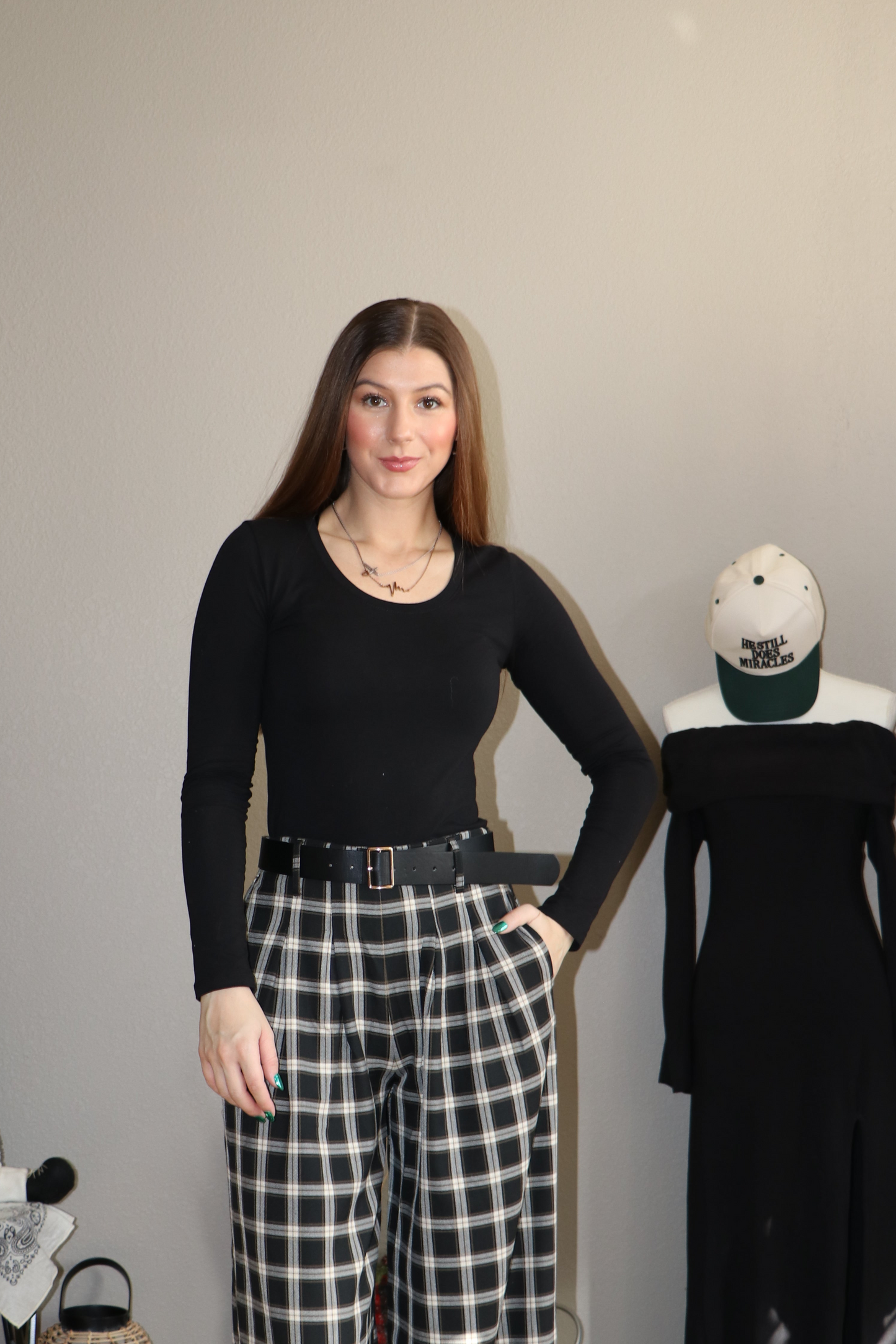 Long Sleeve Scoop Neck Top