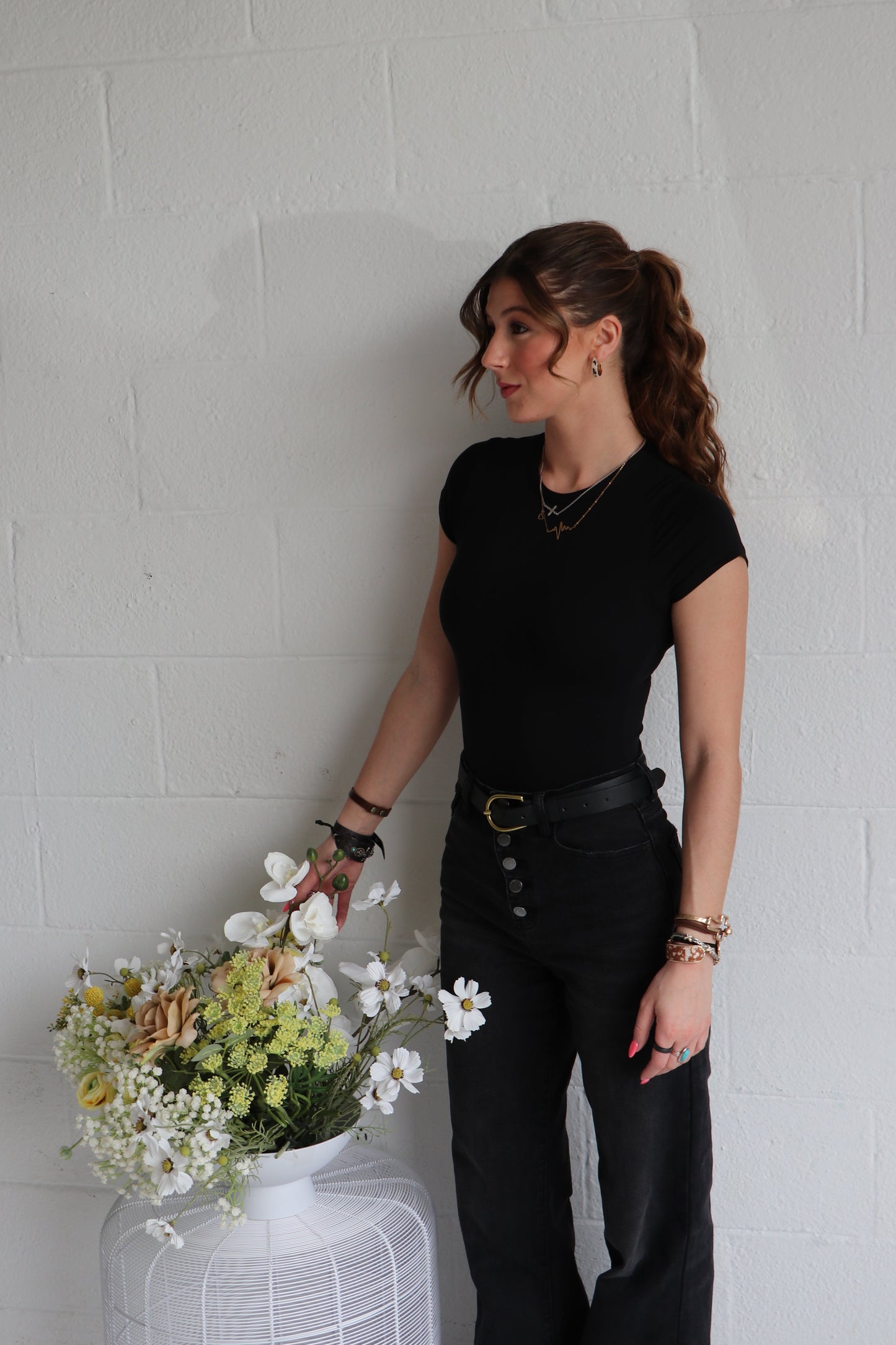 Short Sleeve Crew Neck Bodysuit