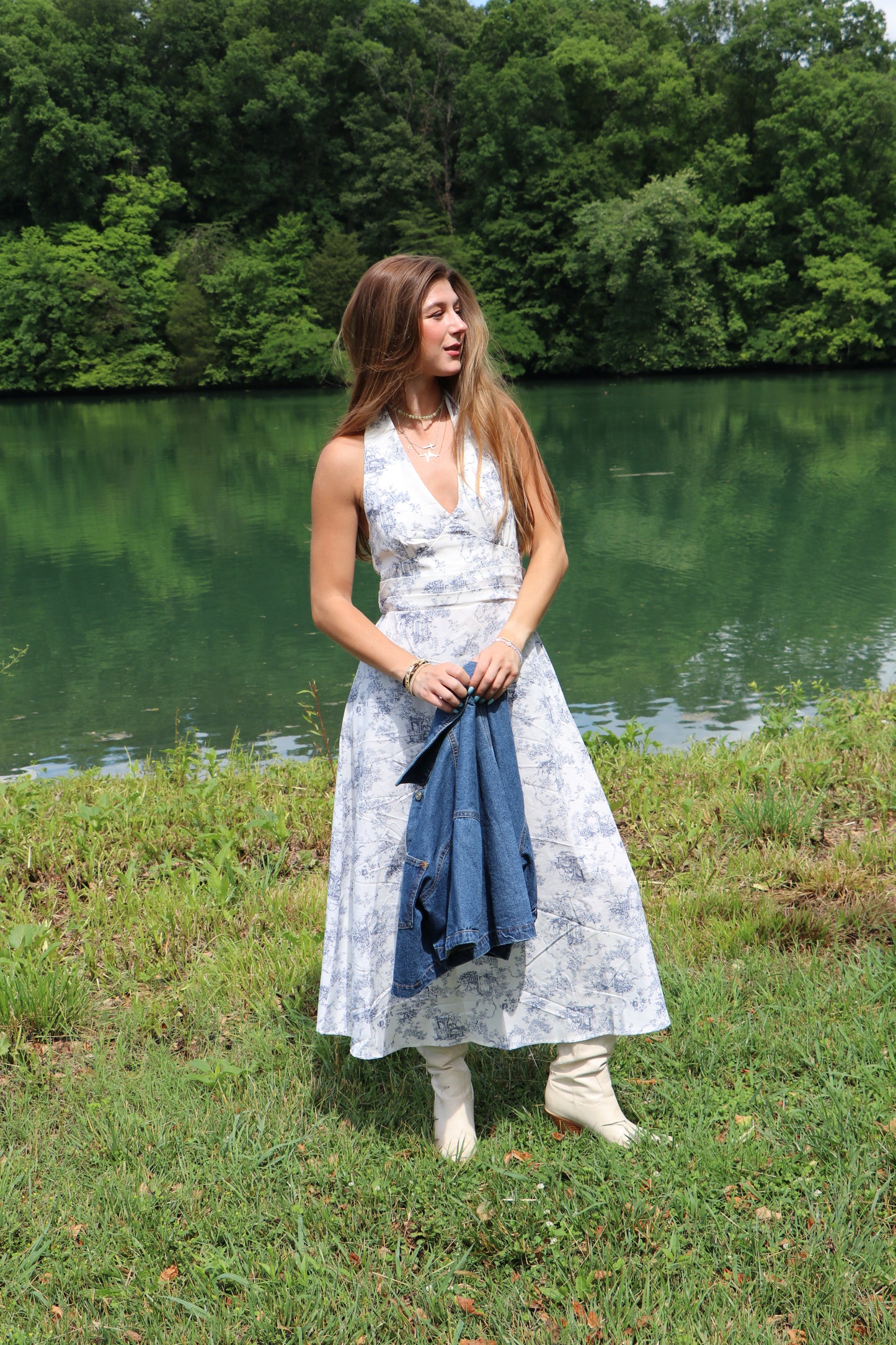 The Carolina Halter Midi Dress