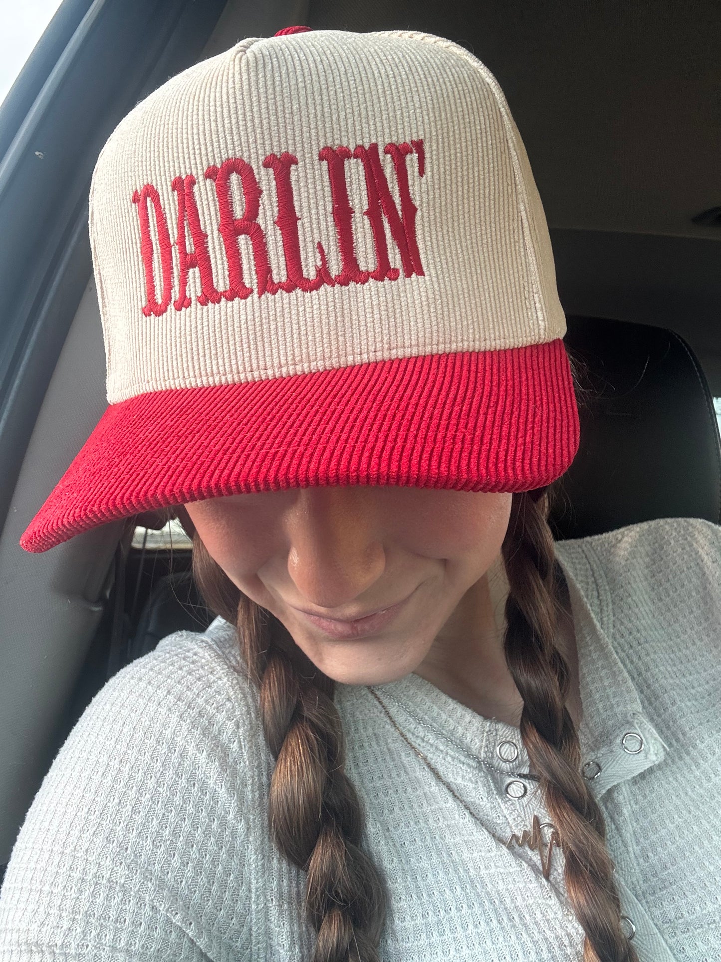 DARLIN' Corduroy Trucker Baseball Cap