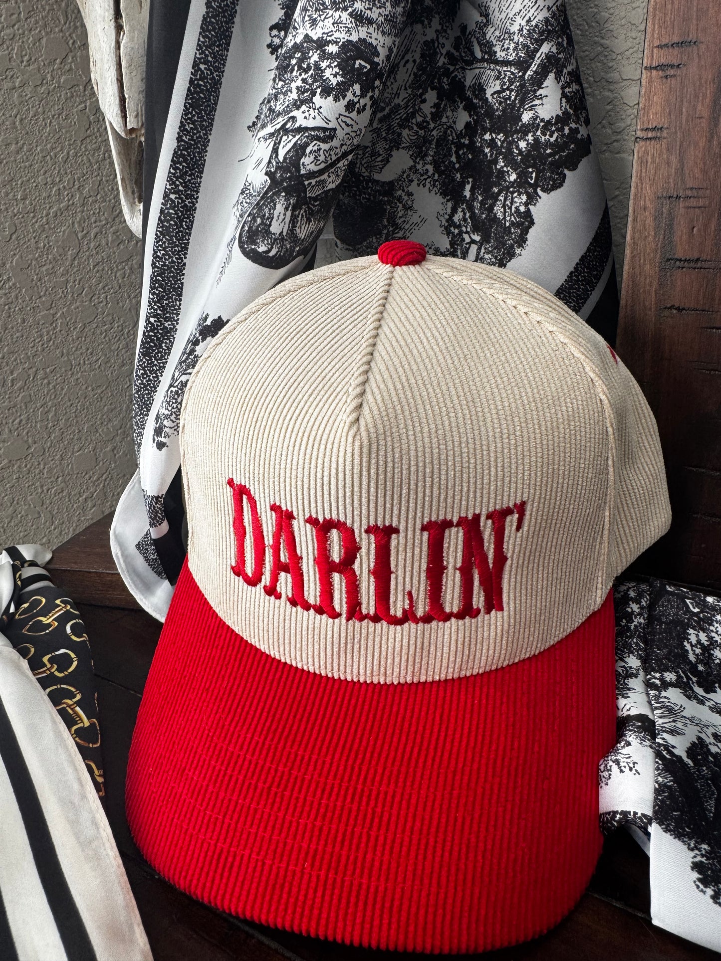 DARLIN' Corduroy Trucker Baseball Cap