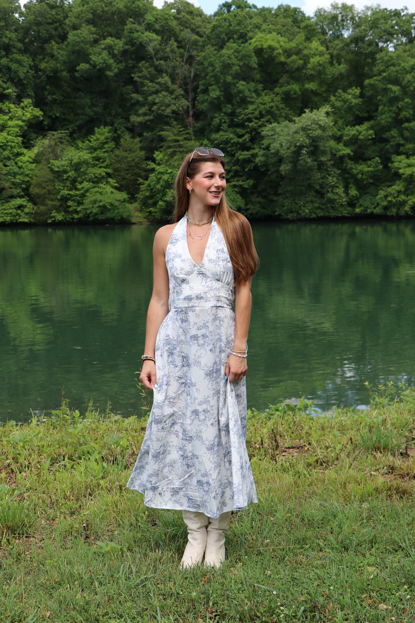 The Carolina Halter Midi Dress