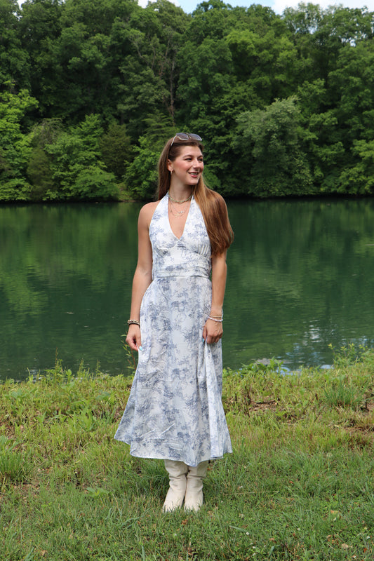 The Carolina Halter Midi Dress
