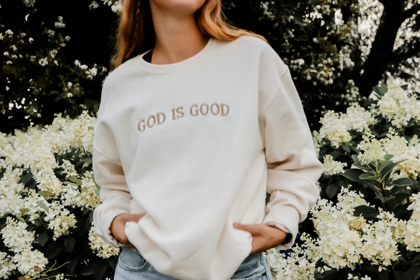 Embroidered GOD IS GOOD Sweatshirt