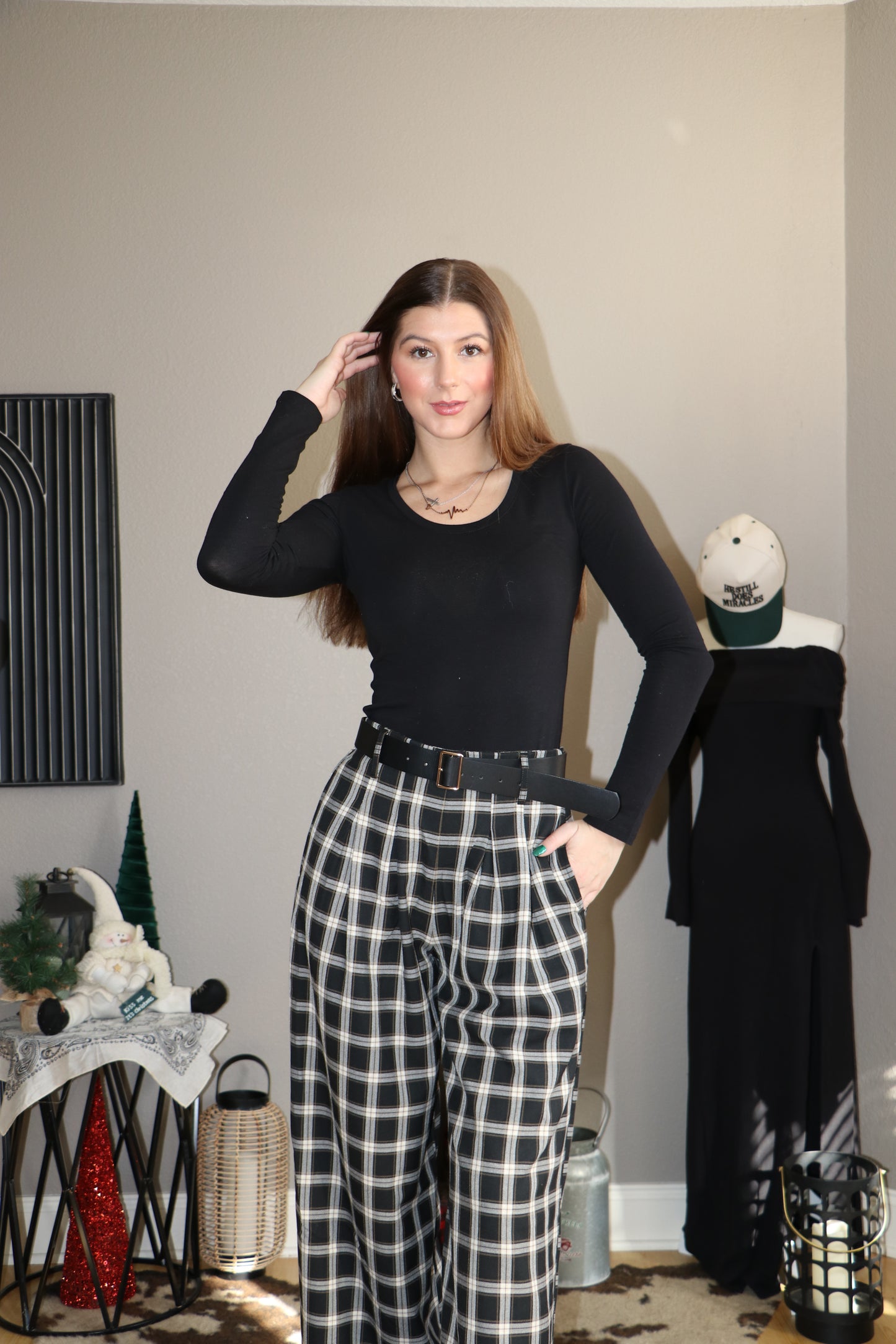 Long Sleeve Scoop Neck Top