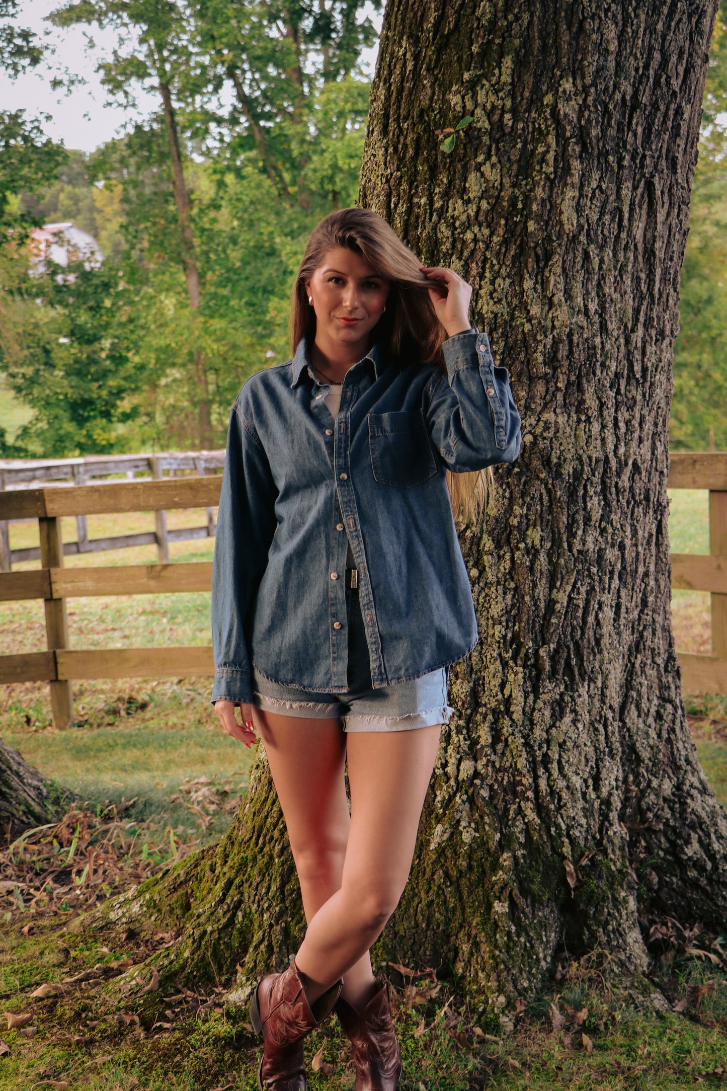 Denim Button Down Shirt