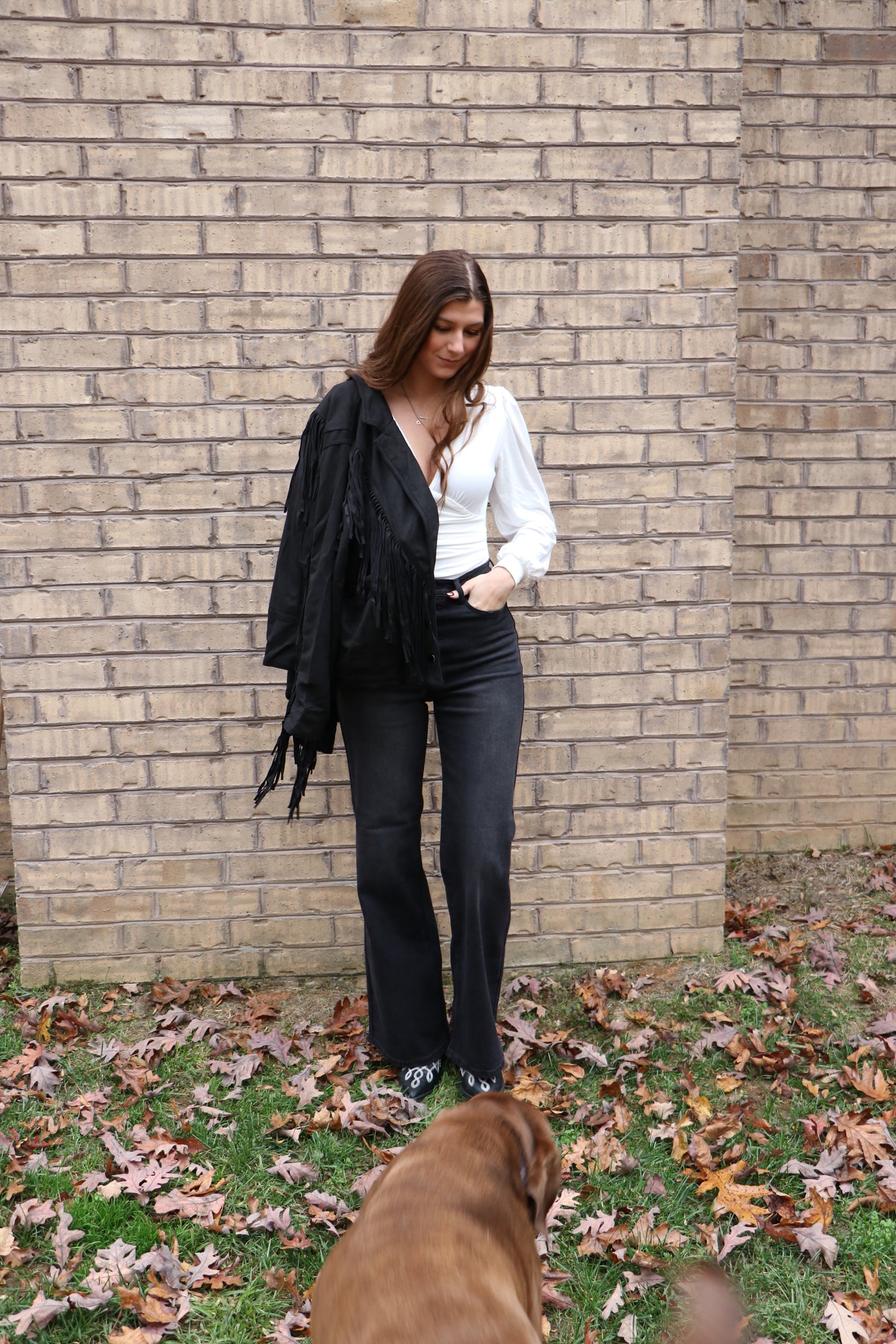 Everyday Black High-Waist Button Up Wide Leg Jeans